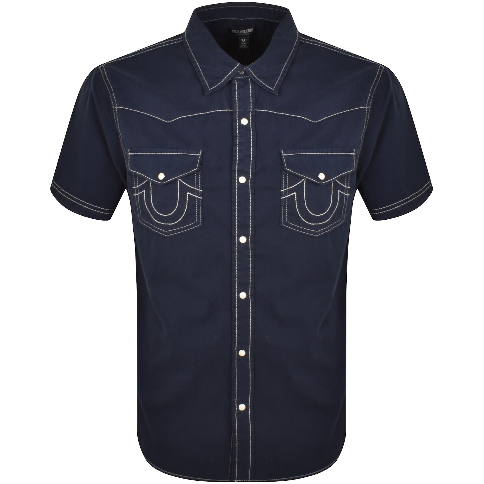 Shop True Religion Big T Western Shirt Navy