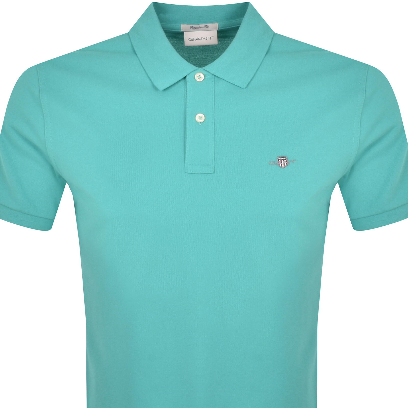 Shop Gant Regular Shield Pique Polo T Shirt Blue