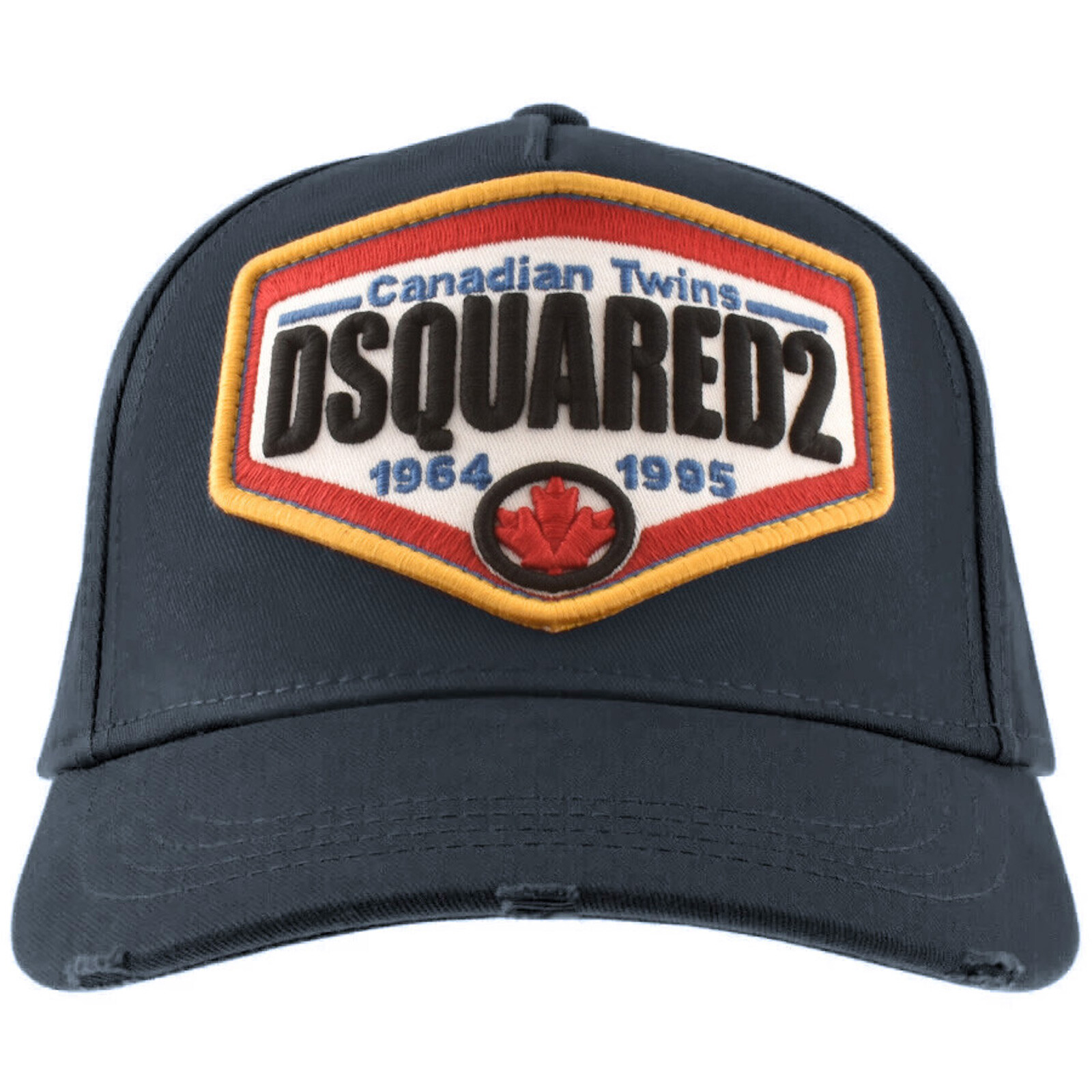 Shop Dsquared2 Badge Baseball Cap Navy