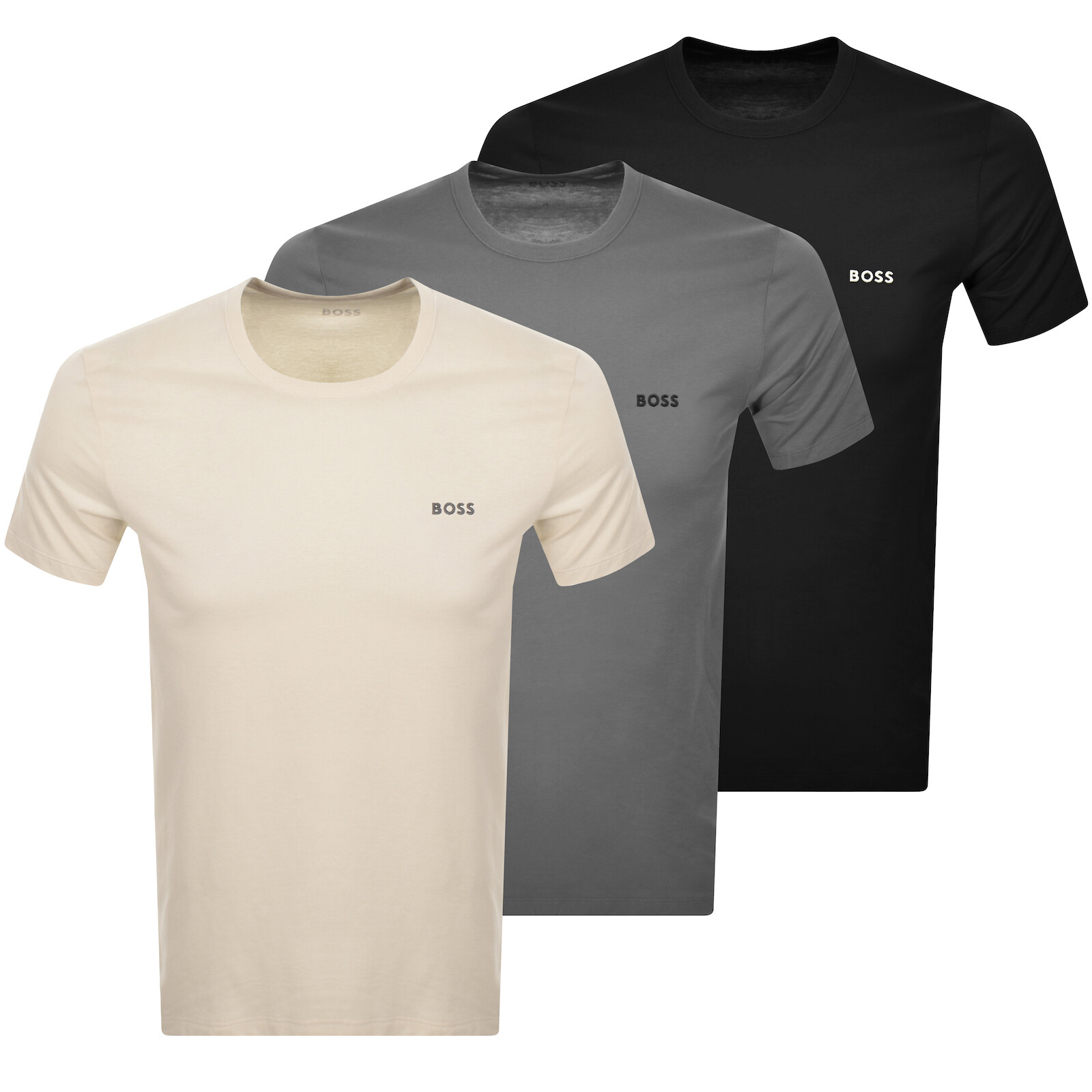 Shop Boss Business Boss 3 Pack Crew Neck T Shirts In Black