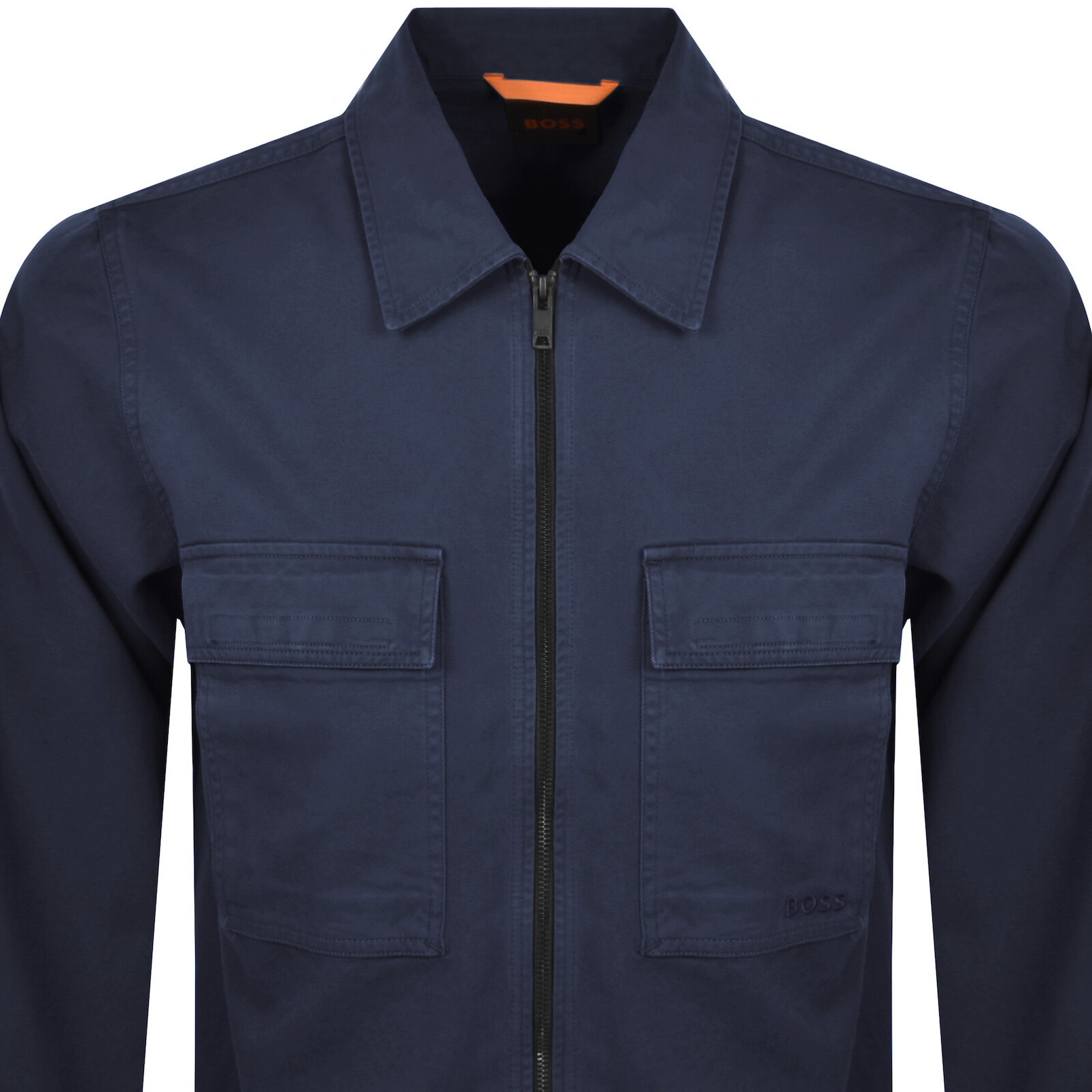 Shop Boss Casual Boss Lovel Full Zip Overshirt Blue