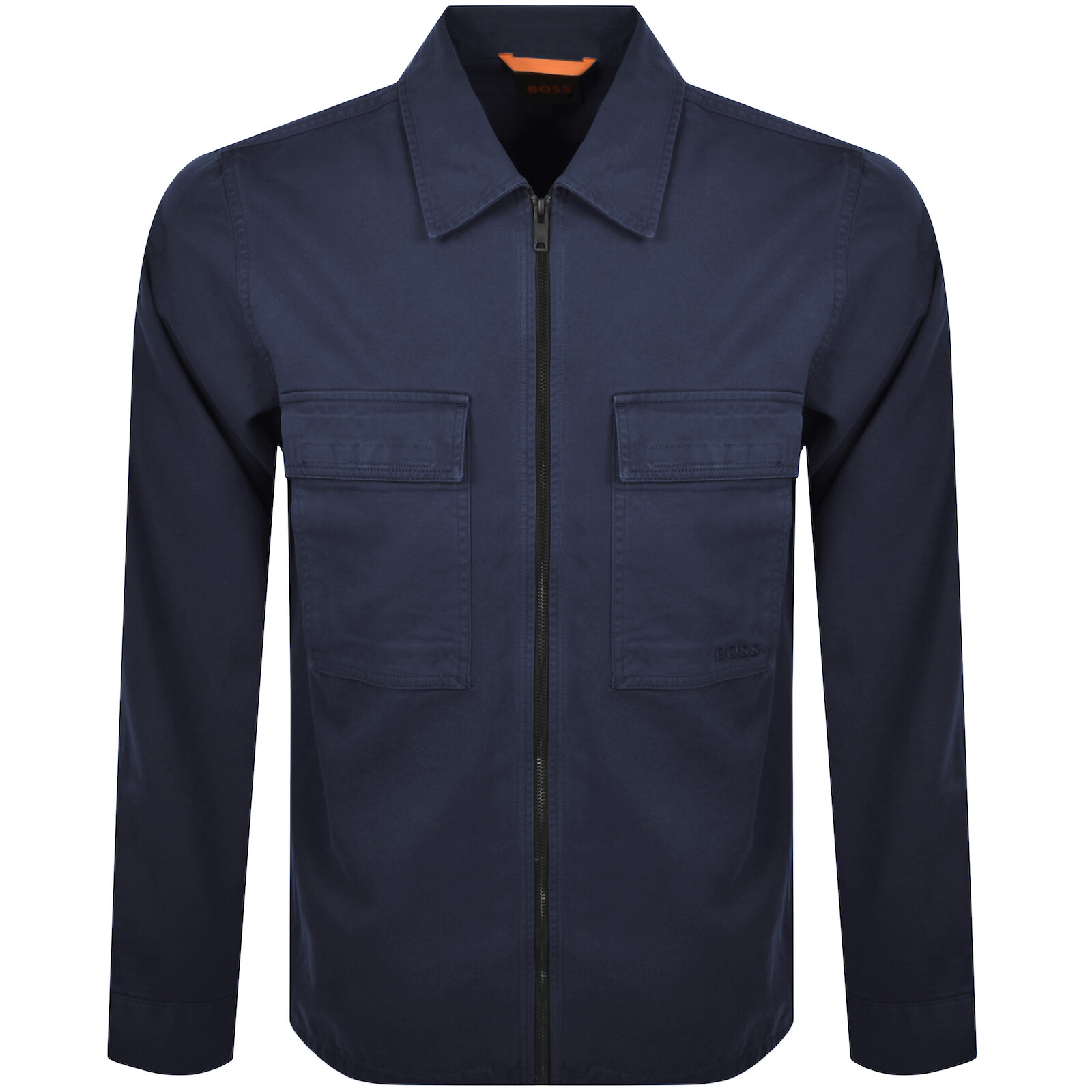 Shop Boss Casual Boss Lovel Full Zip Overshirt Blue