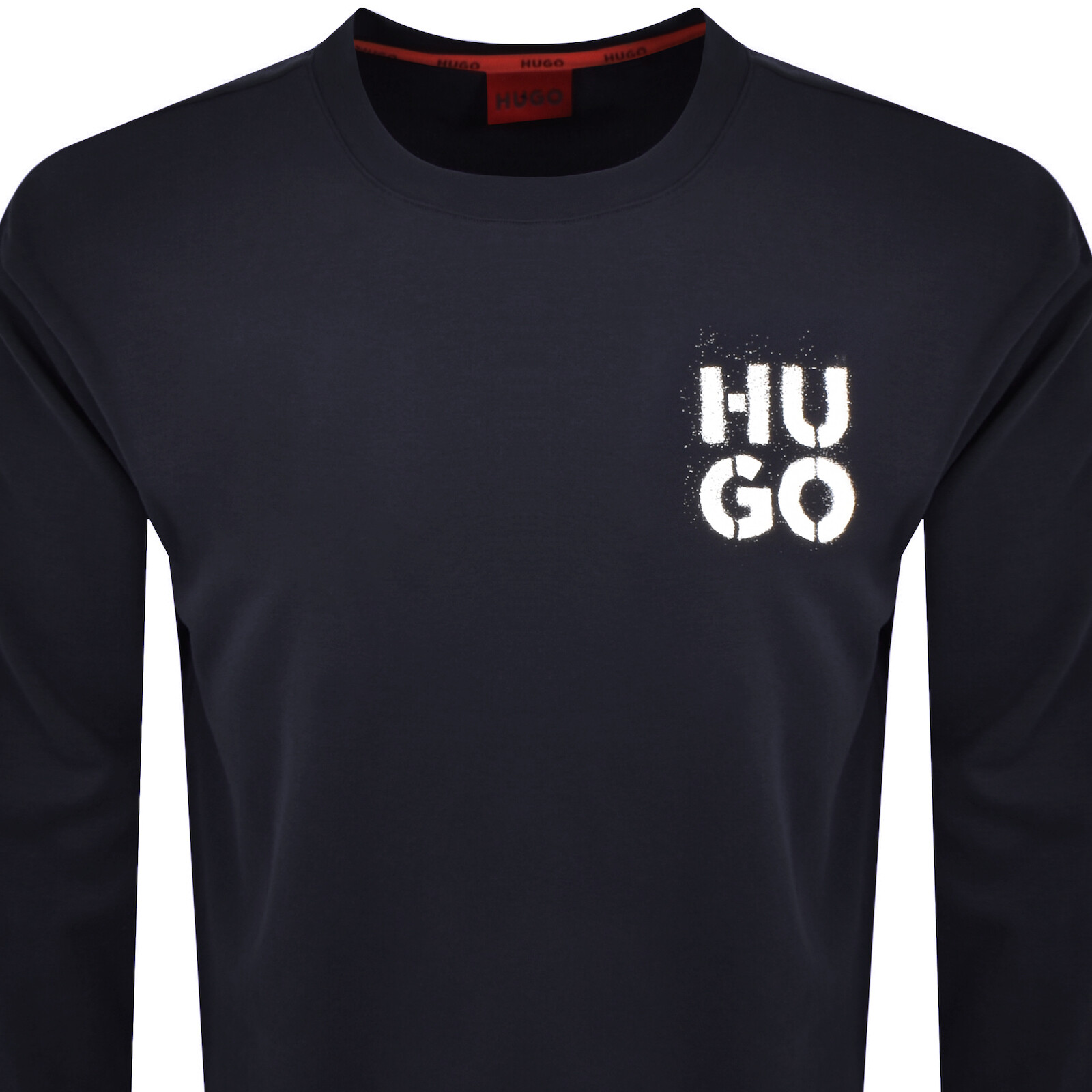 Shop Hugo Spray Logo Sweatshirt Blue