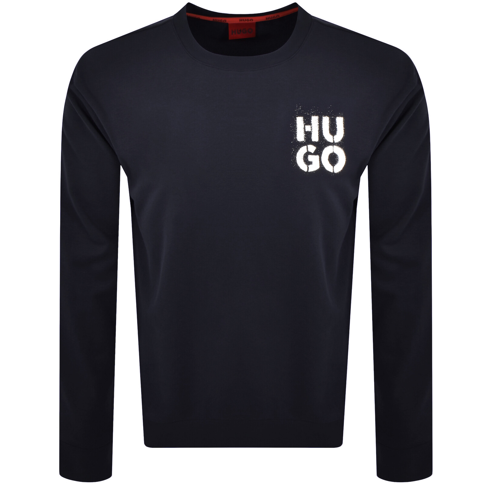 Shop Hugo Spray Logo Sweatshirt Blue