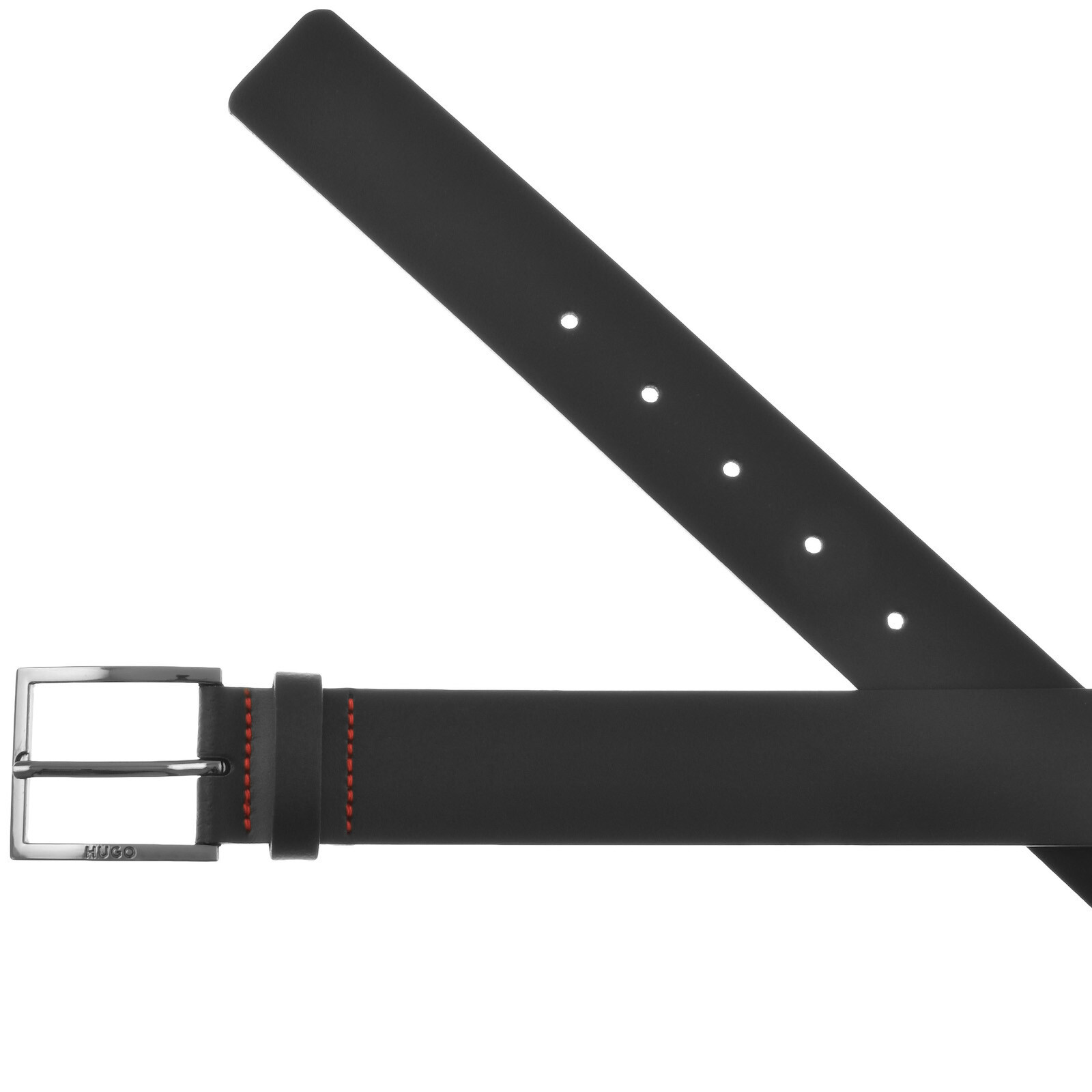 Shop Hugo Geek Dress Leather Belt Black