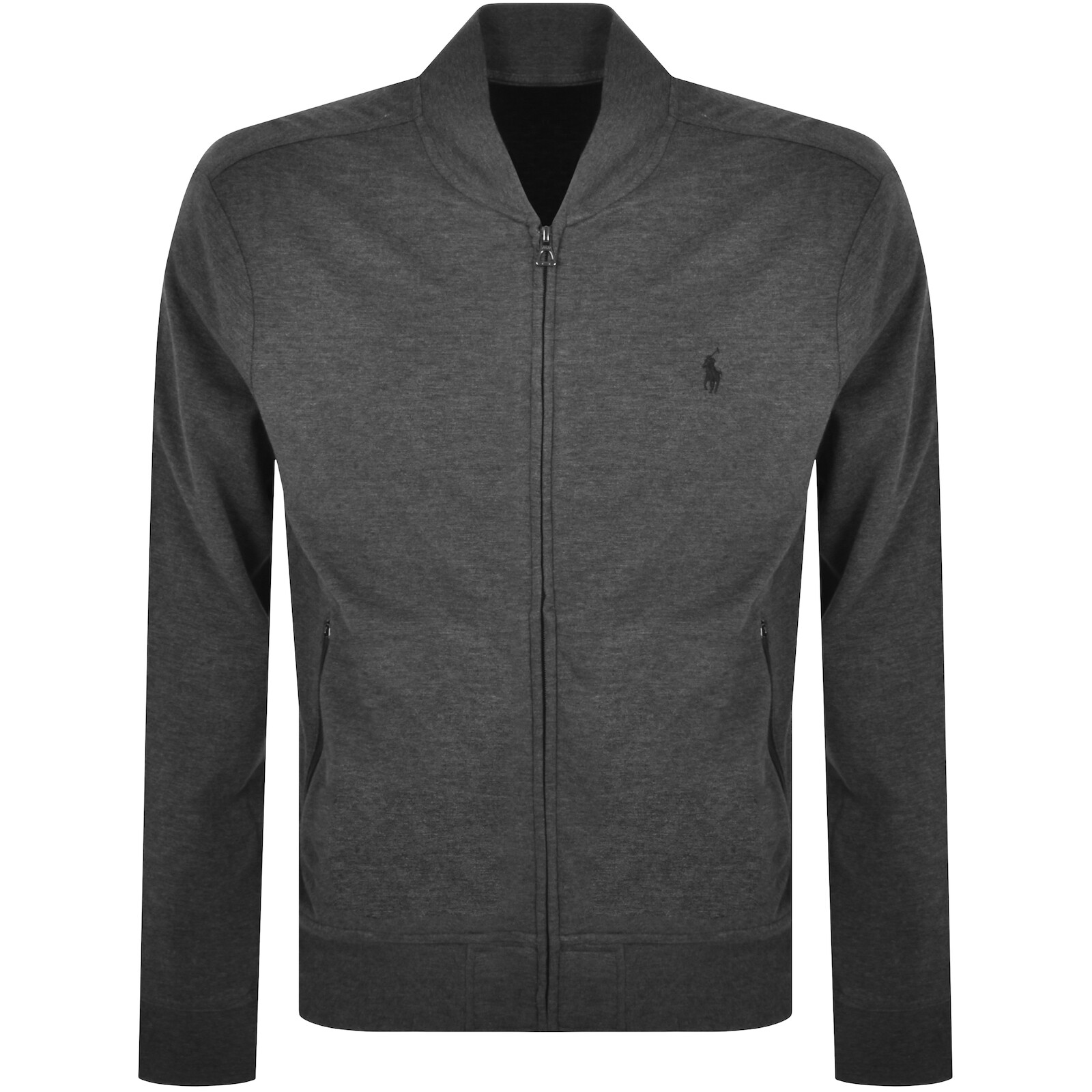 Ralph Lauren Full Zip Jacket Grey In Grey