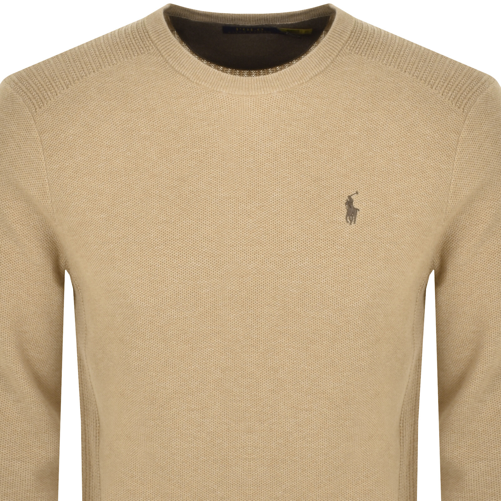 Shop Ralph Lauren Crew Neck Knit Jumper Brown