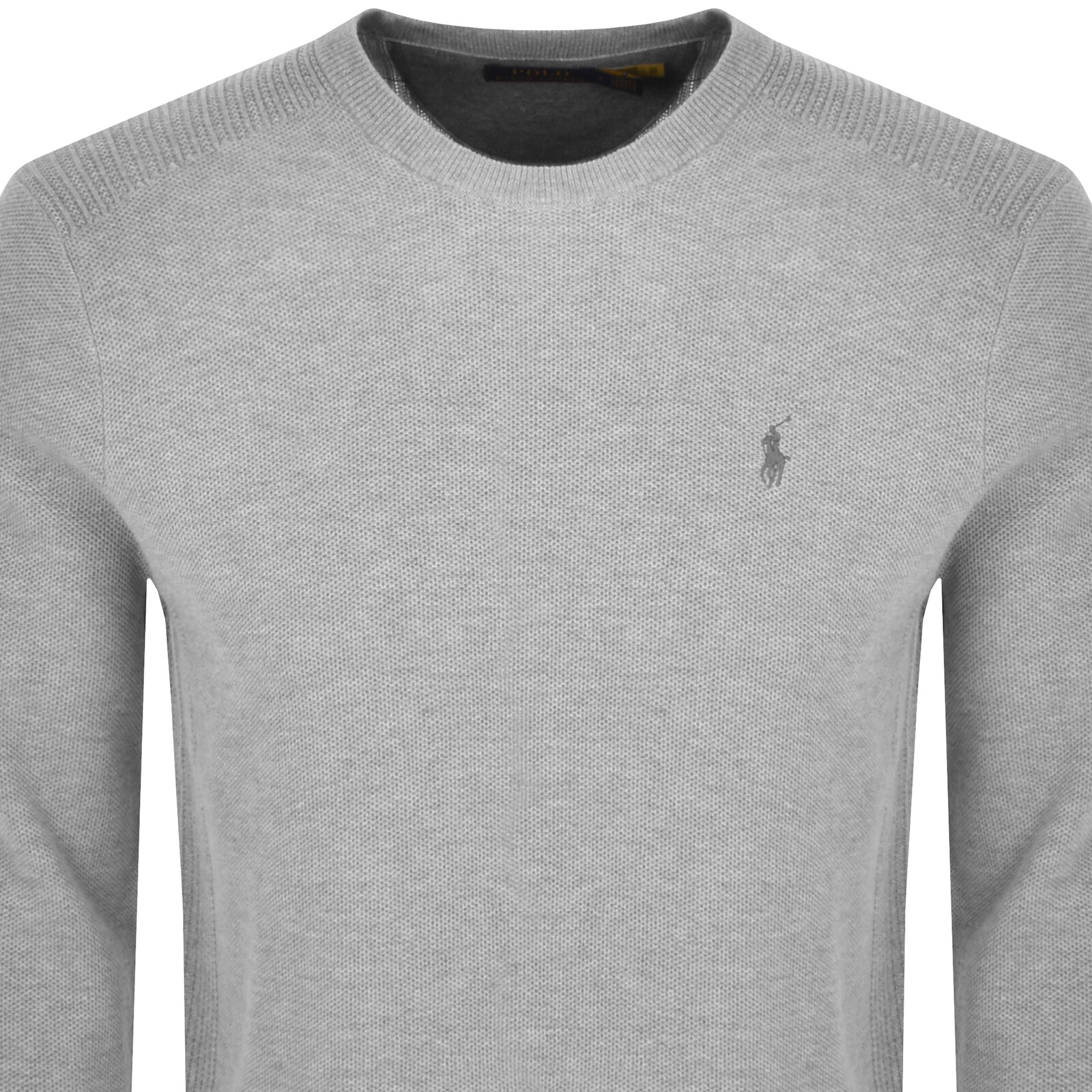 Shop Ralph Lauren Crew Neck Knit Jumper Grey