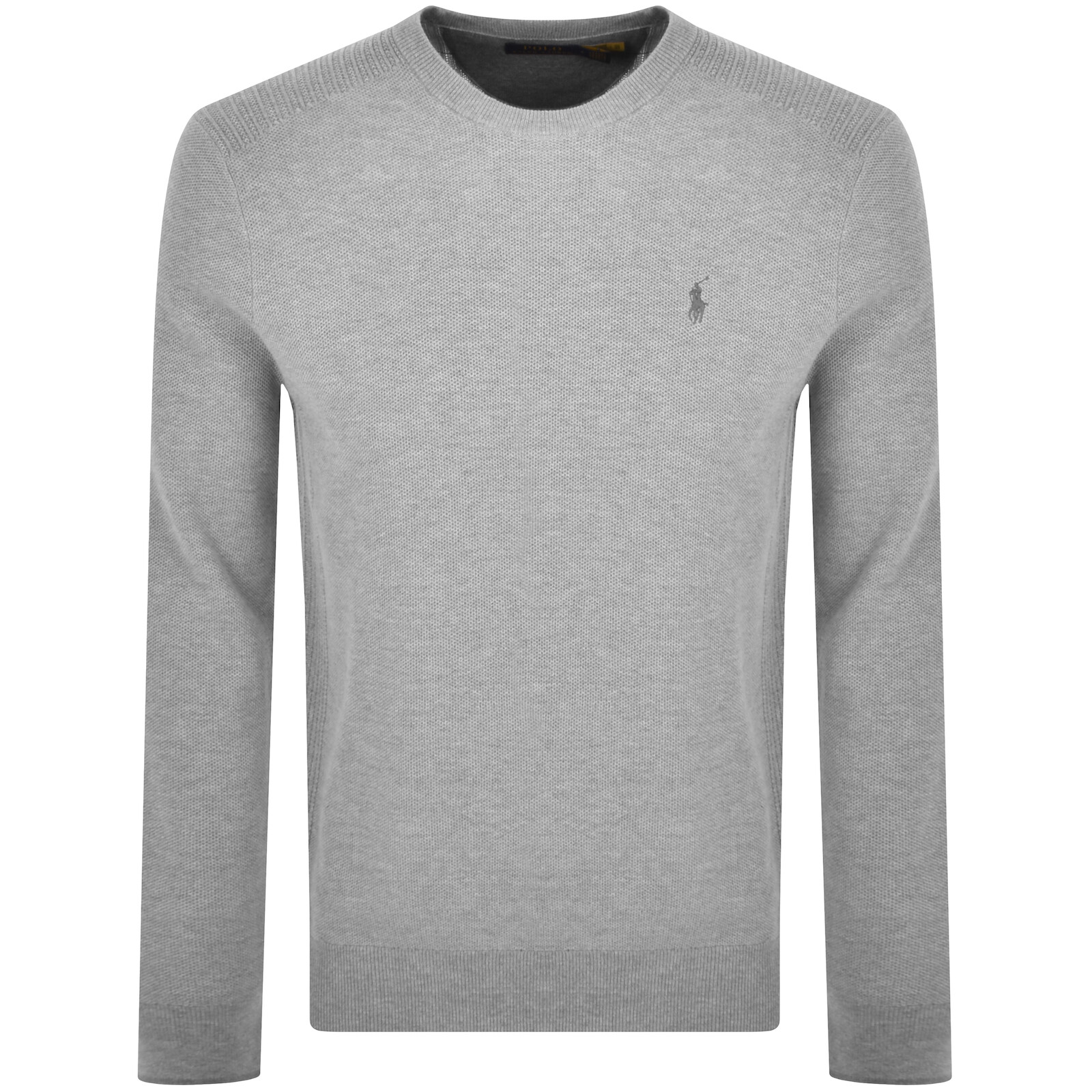 Ralph Lauren Crew Neck Knit Jumper Grey In Grey