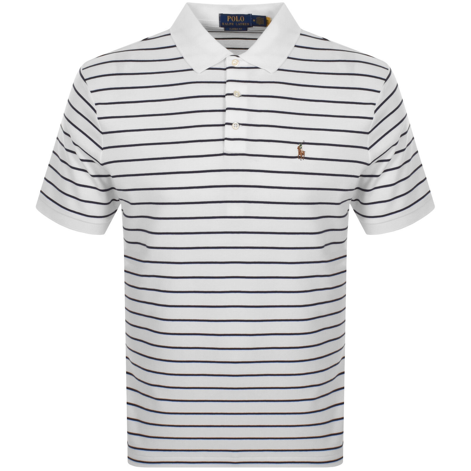 Shop Ralph Lauren Striped Polo T Shirt White