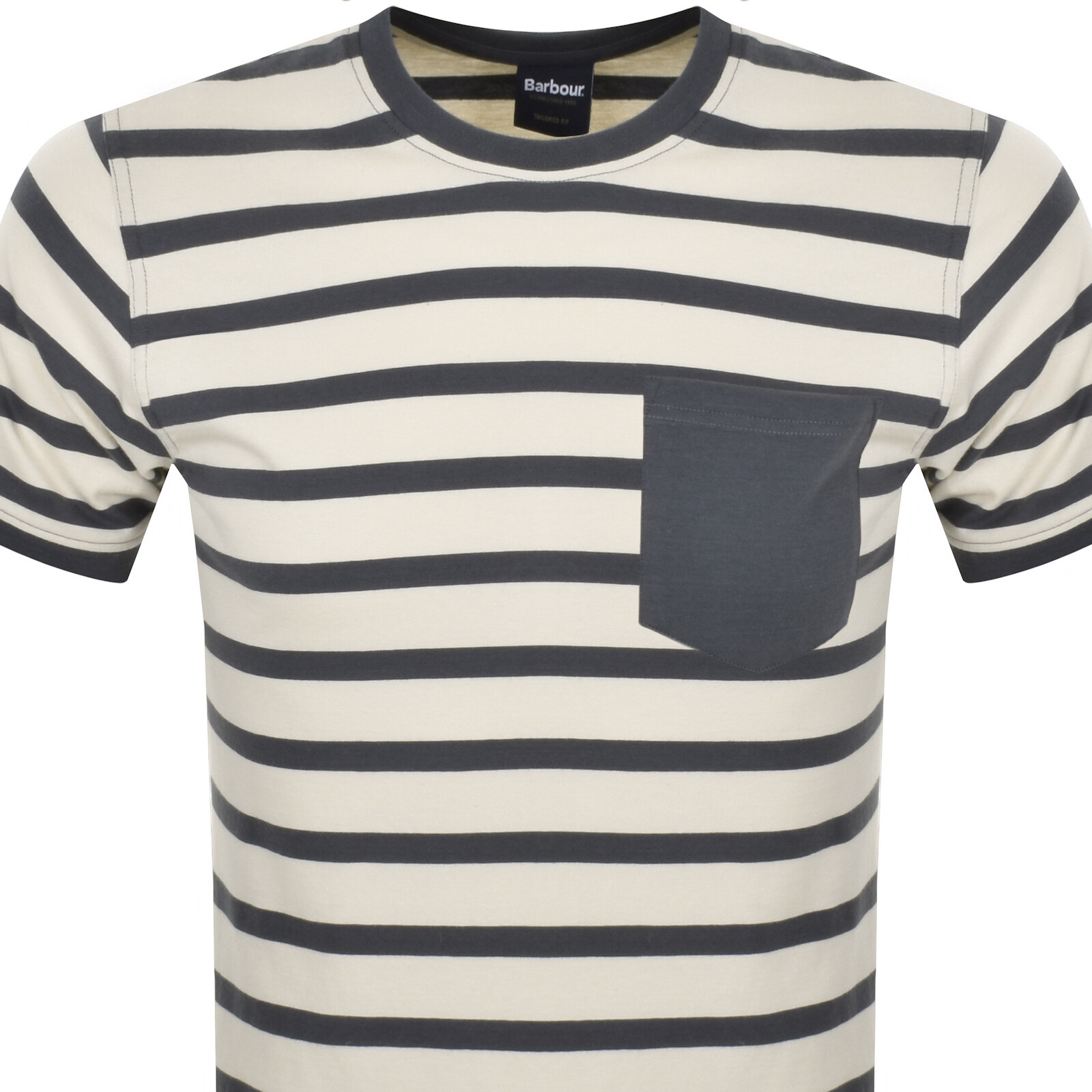 Shop Barbour Handale Stripe T Shirt Grey