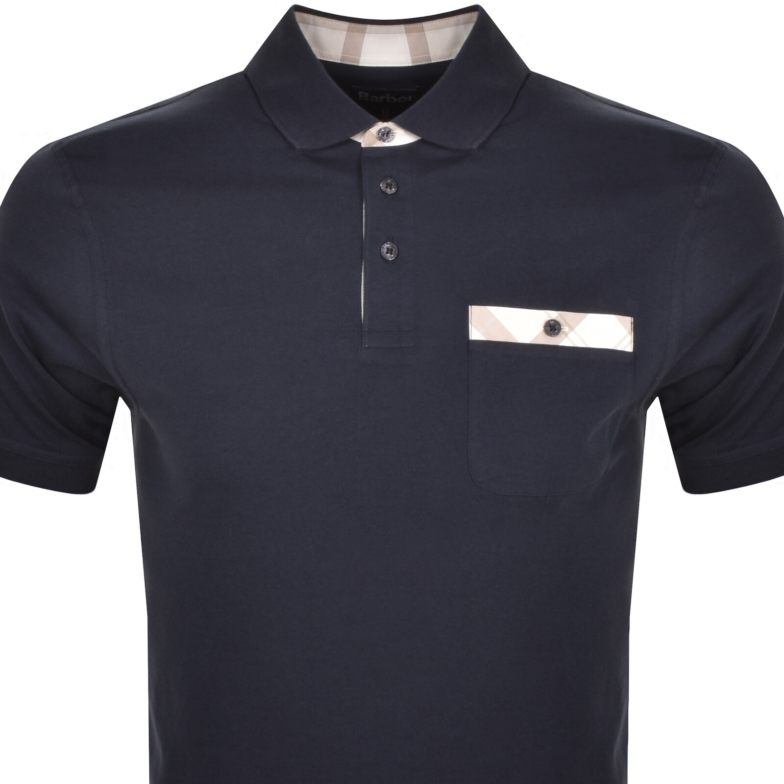 Shop Barbour Hirstly Short Sleeve Polo Navy