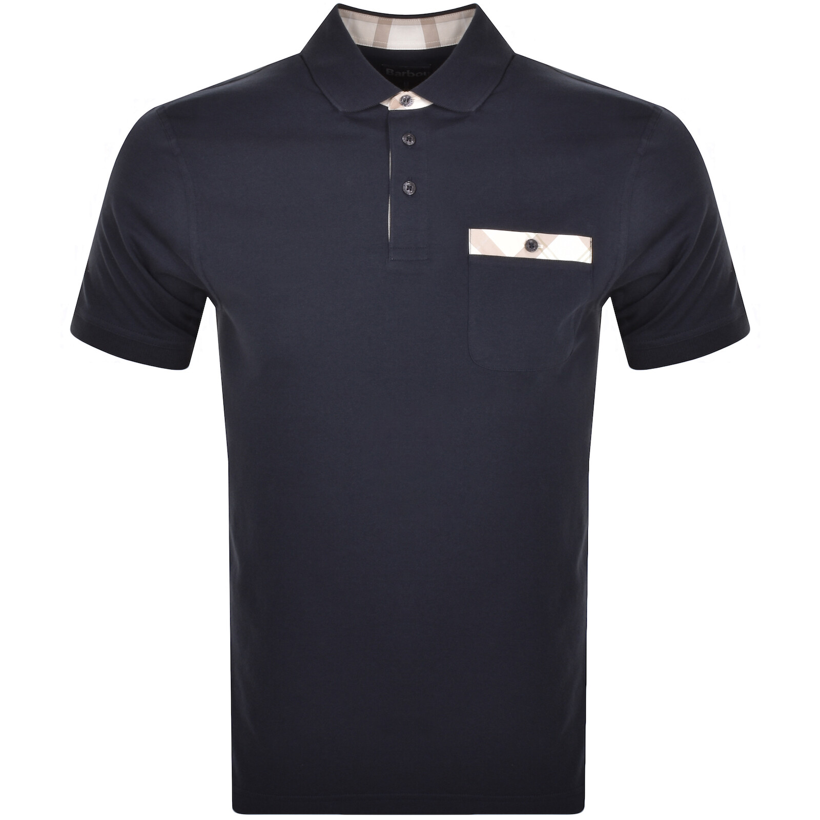 Shop Barbour Hirstly Short Sleeve Polo Navy