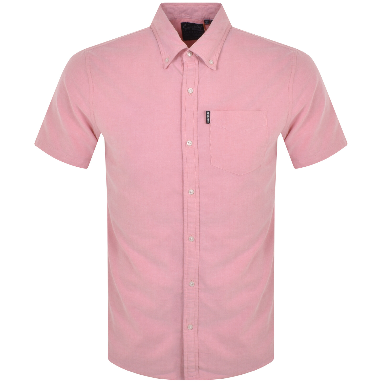 Shop Superdry Vintage Oxford Short Sleeved Shirt Pink