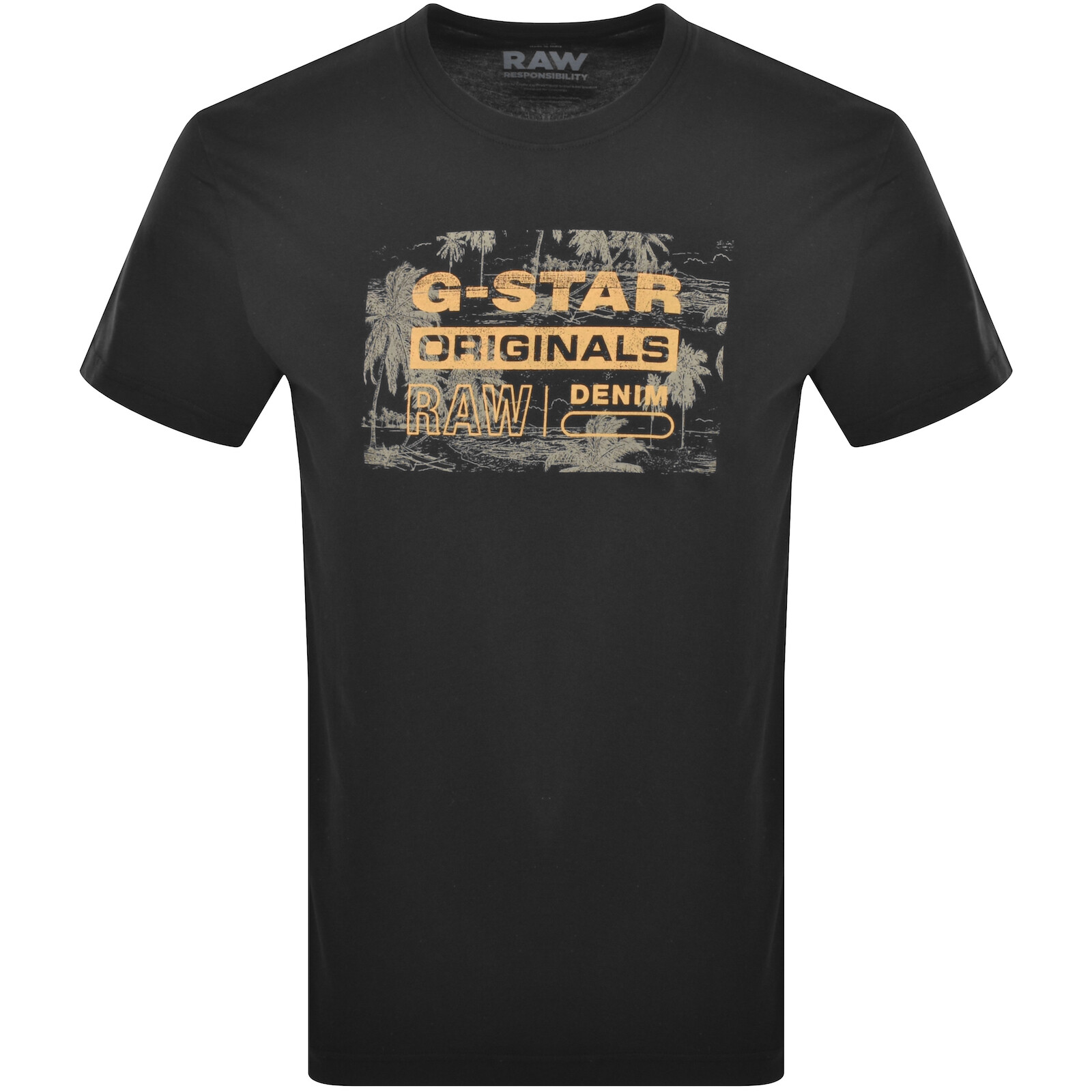 Shop G-star G Star Raw Originals Framed Palm T Shirt Black