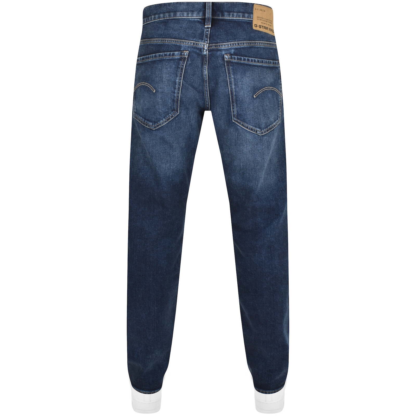 Shop G-star G Star Raw Mosa Straight Jeans Mid Wash Blue