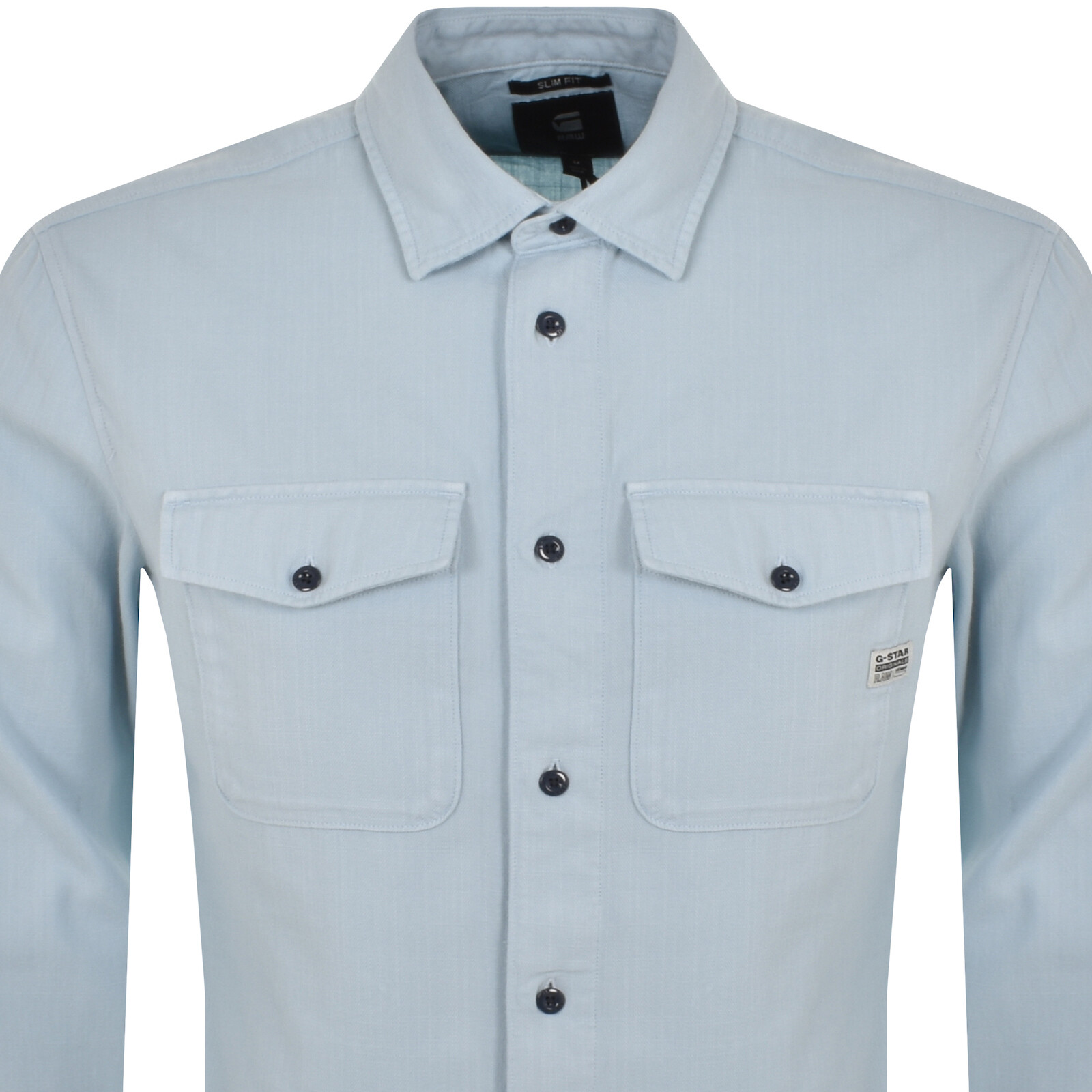 Shop G-star G Star Raw Marine Slim Long Sleeved Shirt Blue