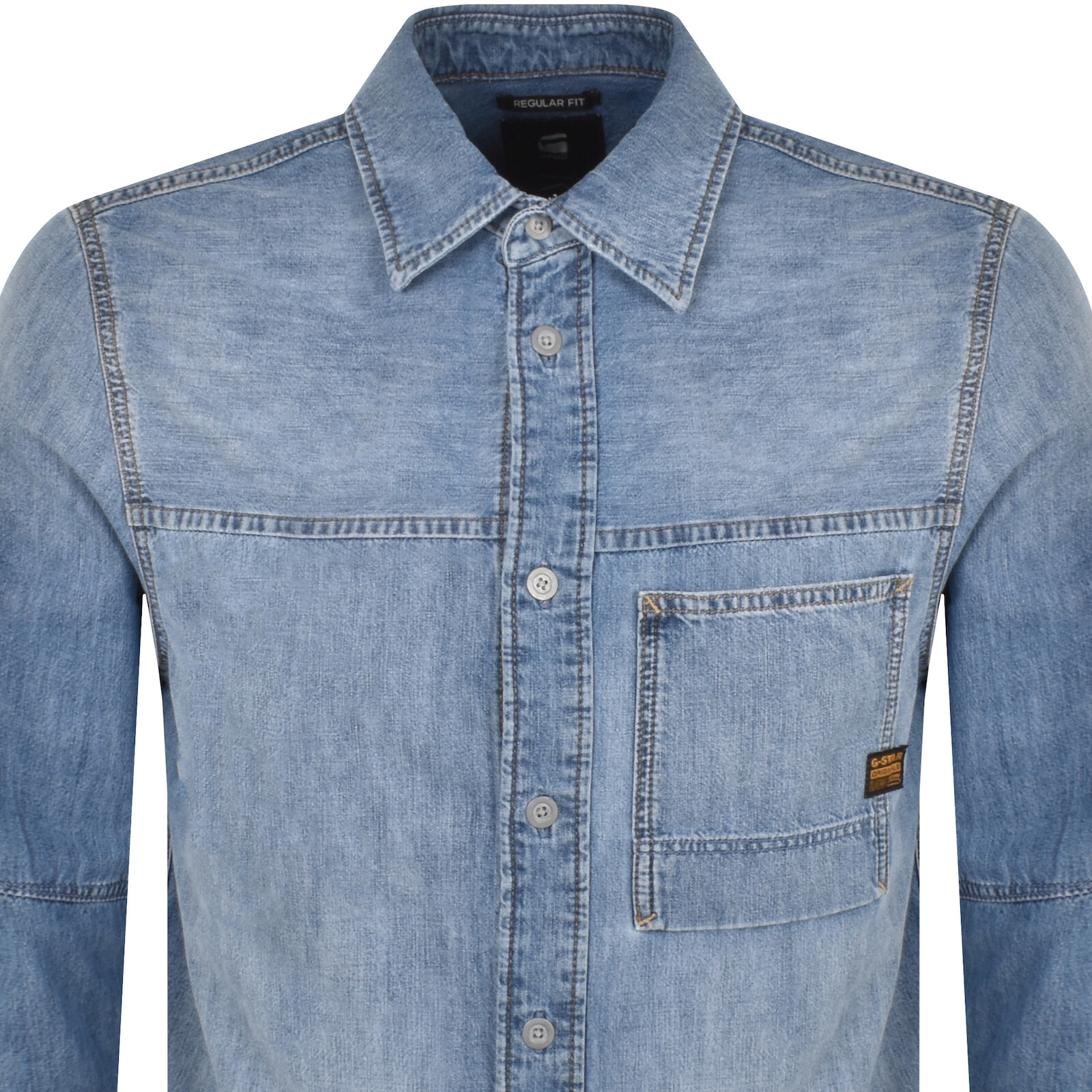 Shop G-star G Star Raw Marine Long Sleeved Shirt Blue