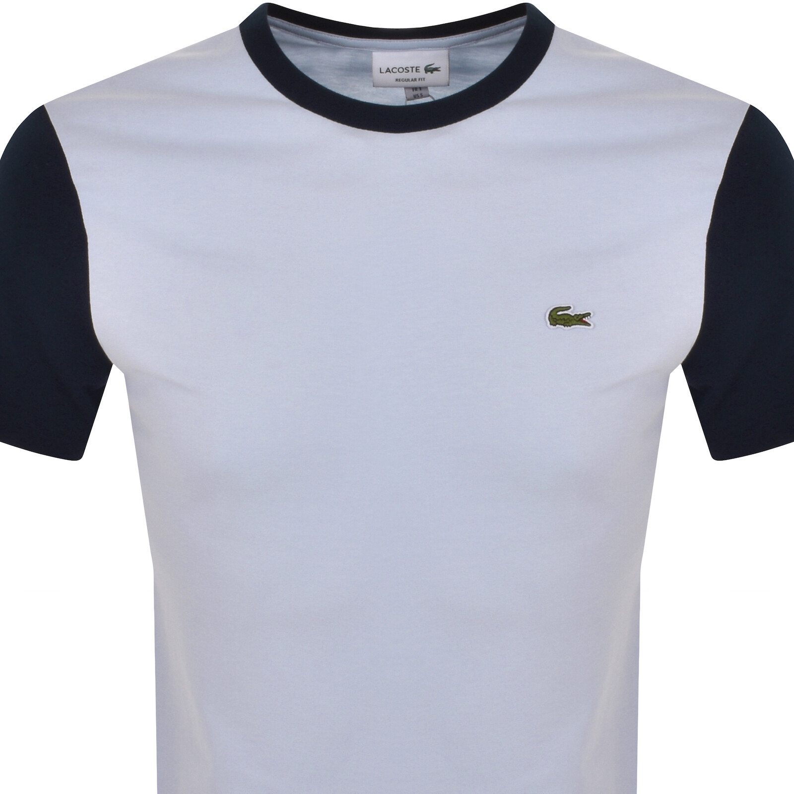 Shop Lacoste Colour Block T Shirt Blue