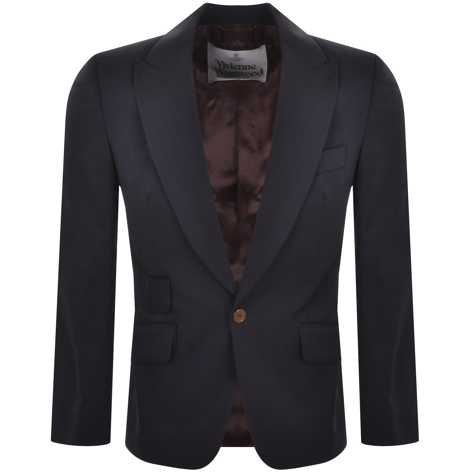 Vivienne Westwood One Button Jacket Navy In Navy