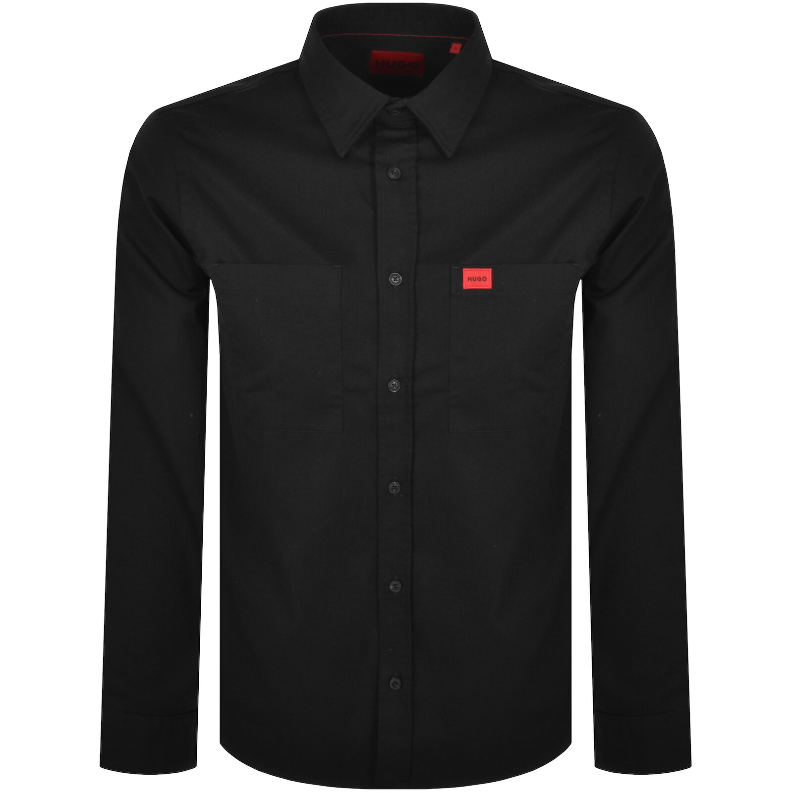 Shop Hugo Long Sleeved Egrin Shirt Black