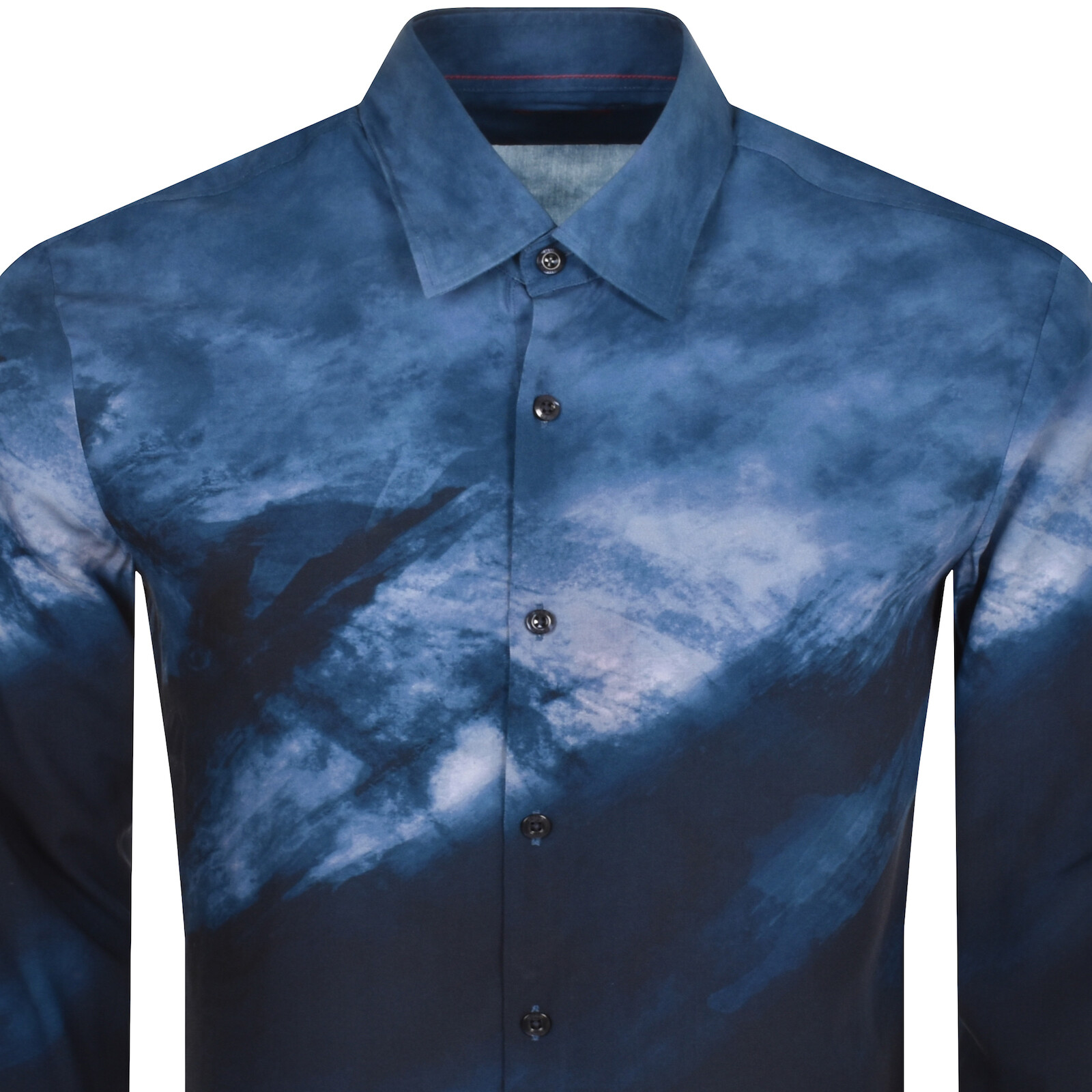 Shop Hugo Ermo Long Sleeved Shirt Blue