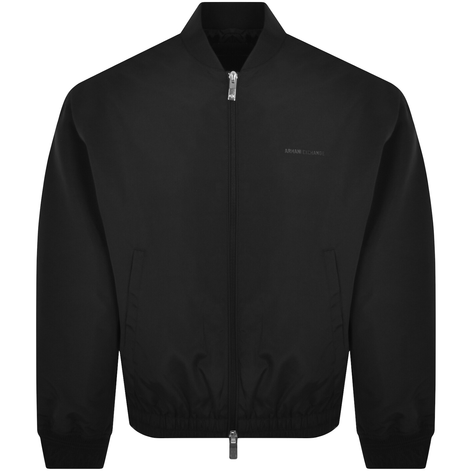 Shop Armani Exchange Bomber Jacket Black