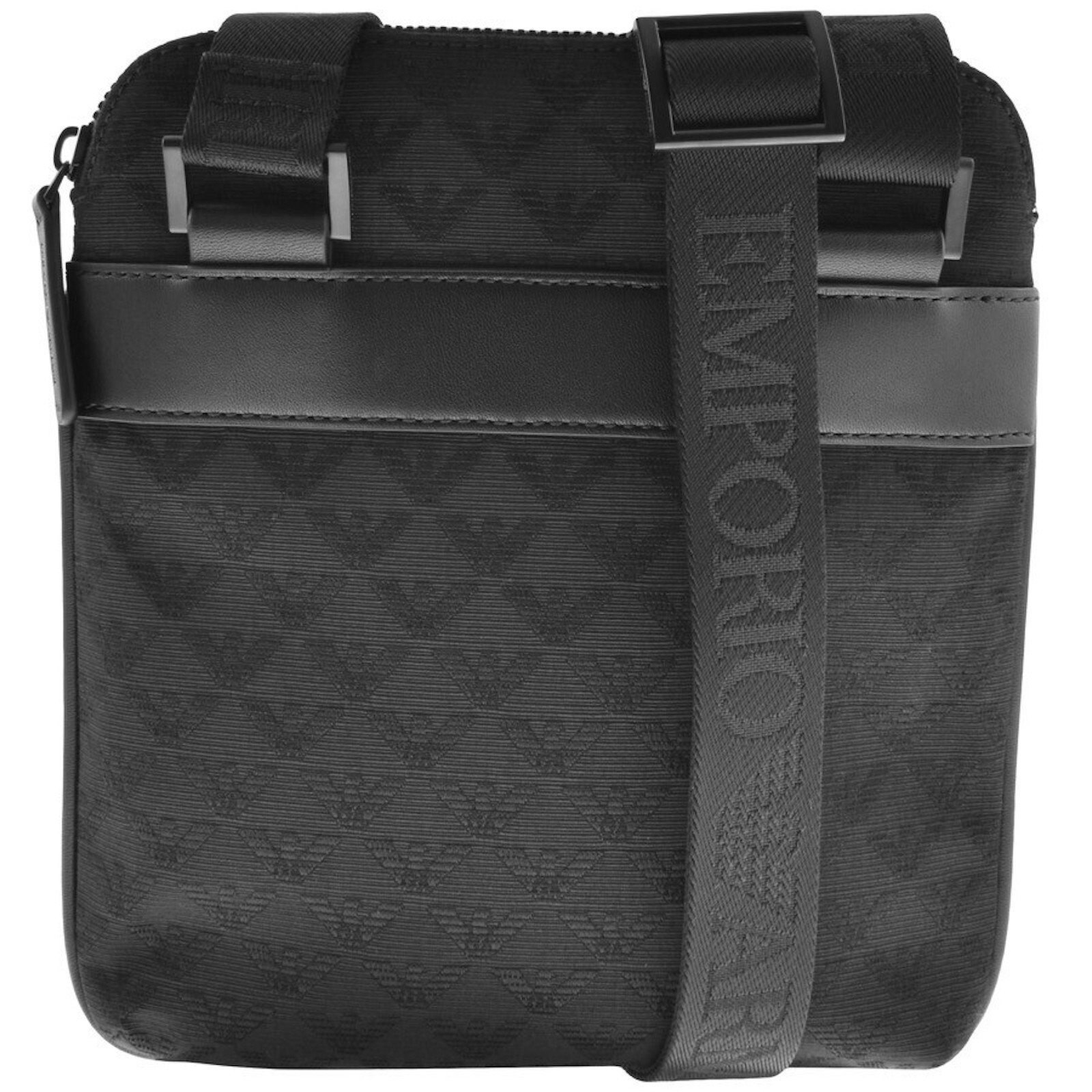 Shop Armani Collezioni Emporio Armani Logo Shoulder Bag Black