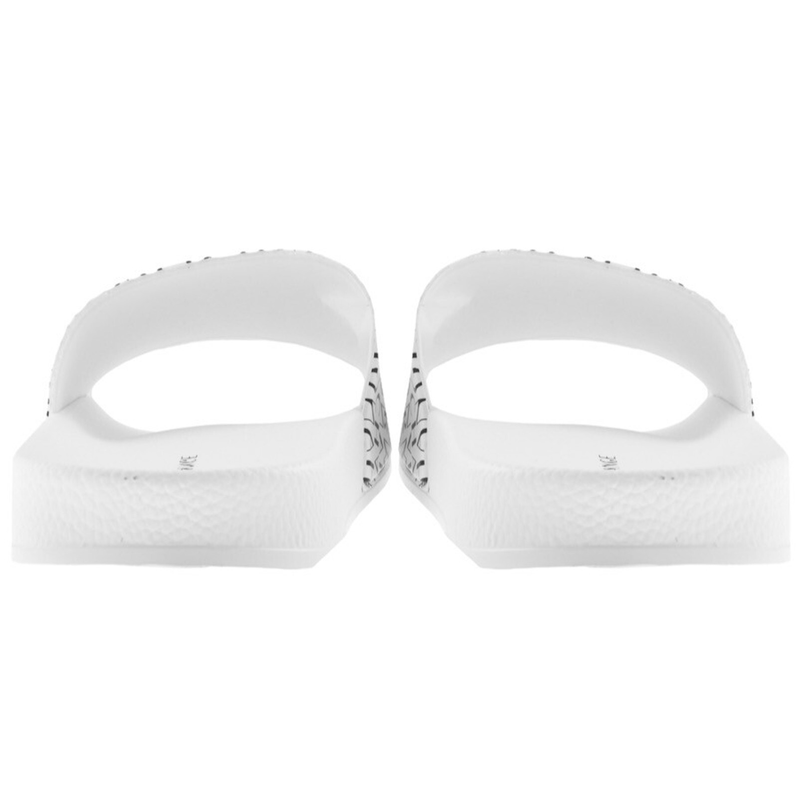 Shop Armani Exchange Logo Sliders White