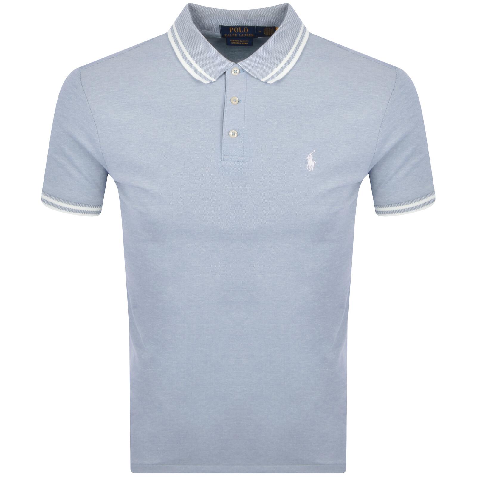 Shop Ralph Lauren Classic Slim Fit Polo T Shirt Blue