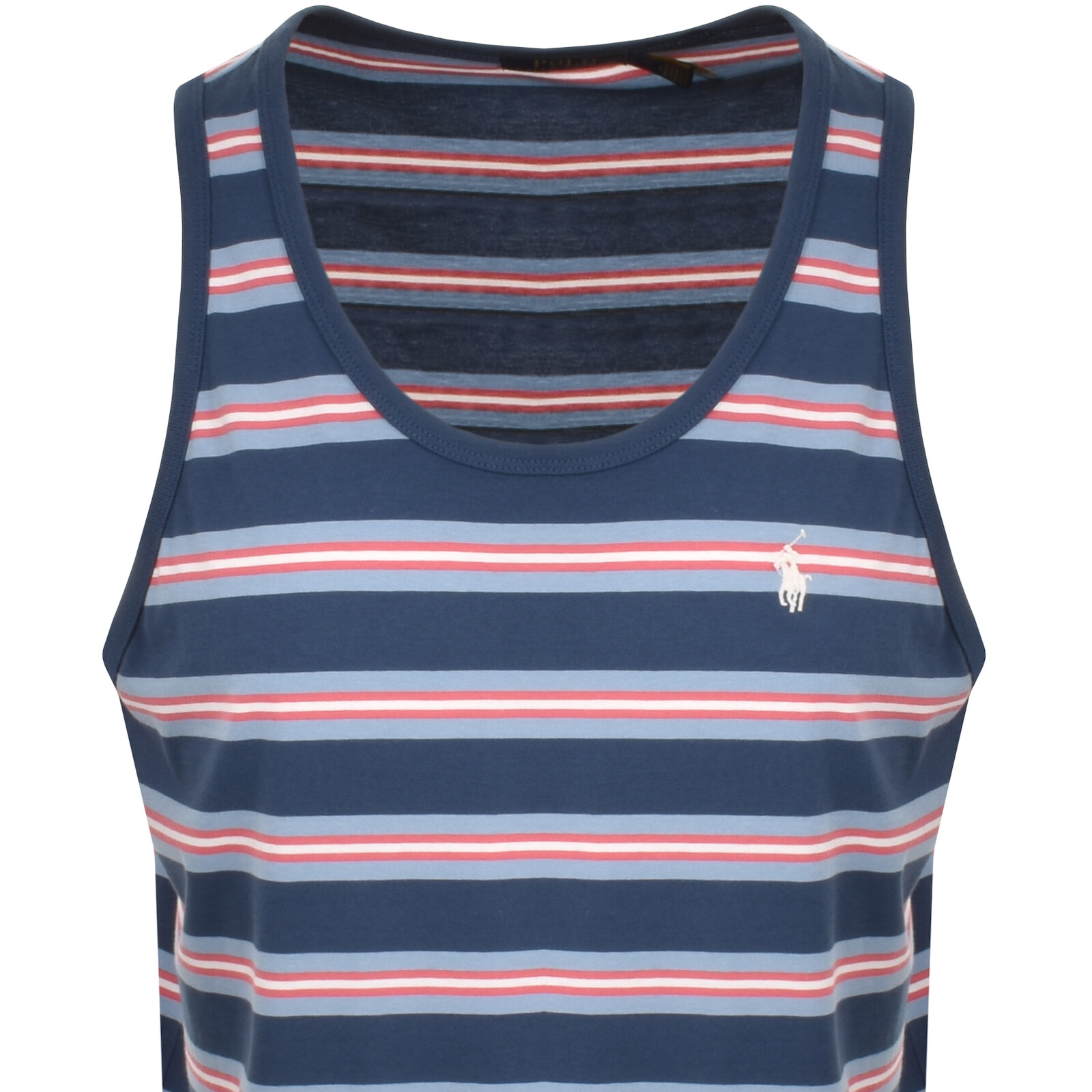 Shop Ralph Lauren Stripe Vest Blue