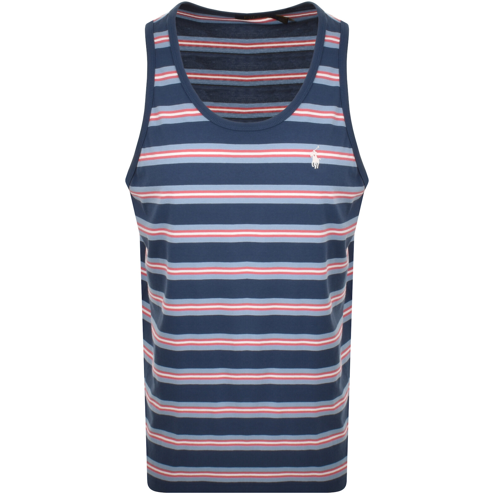 Shop Ralph Lauren Stripe Vest Blue