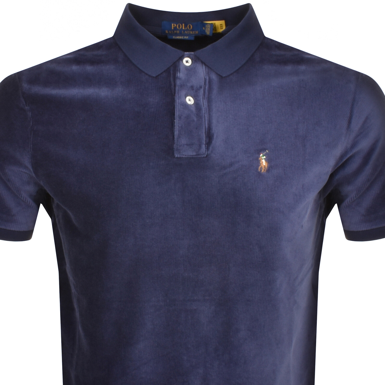 Shop Ralph Lauren Corduroy Polo T Shirt Navy