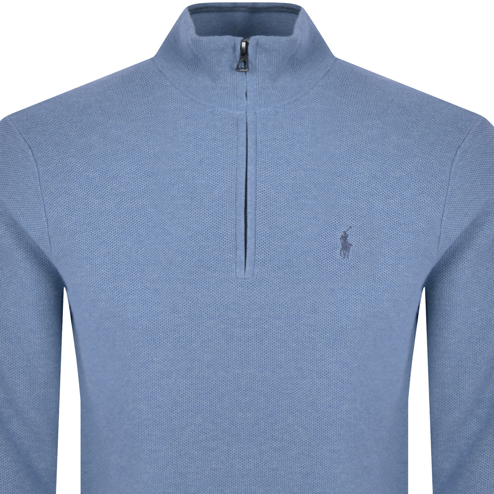 Shop Ralph Lauren Half Zip Knit Jumper Blue