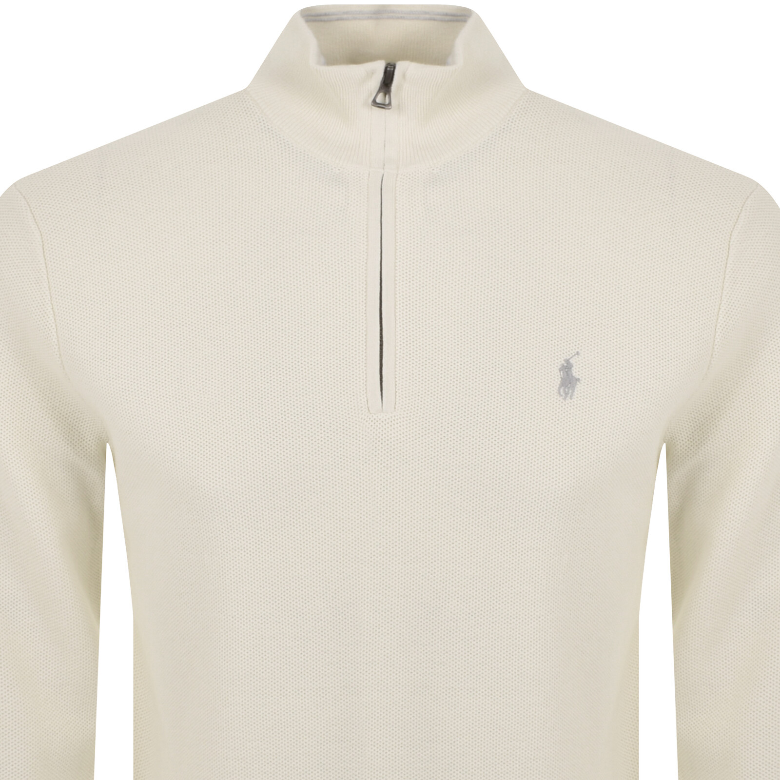 Shop Ralph Lauren Half Zip Knit Jumper White