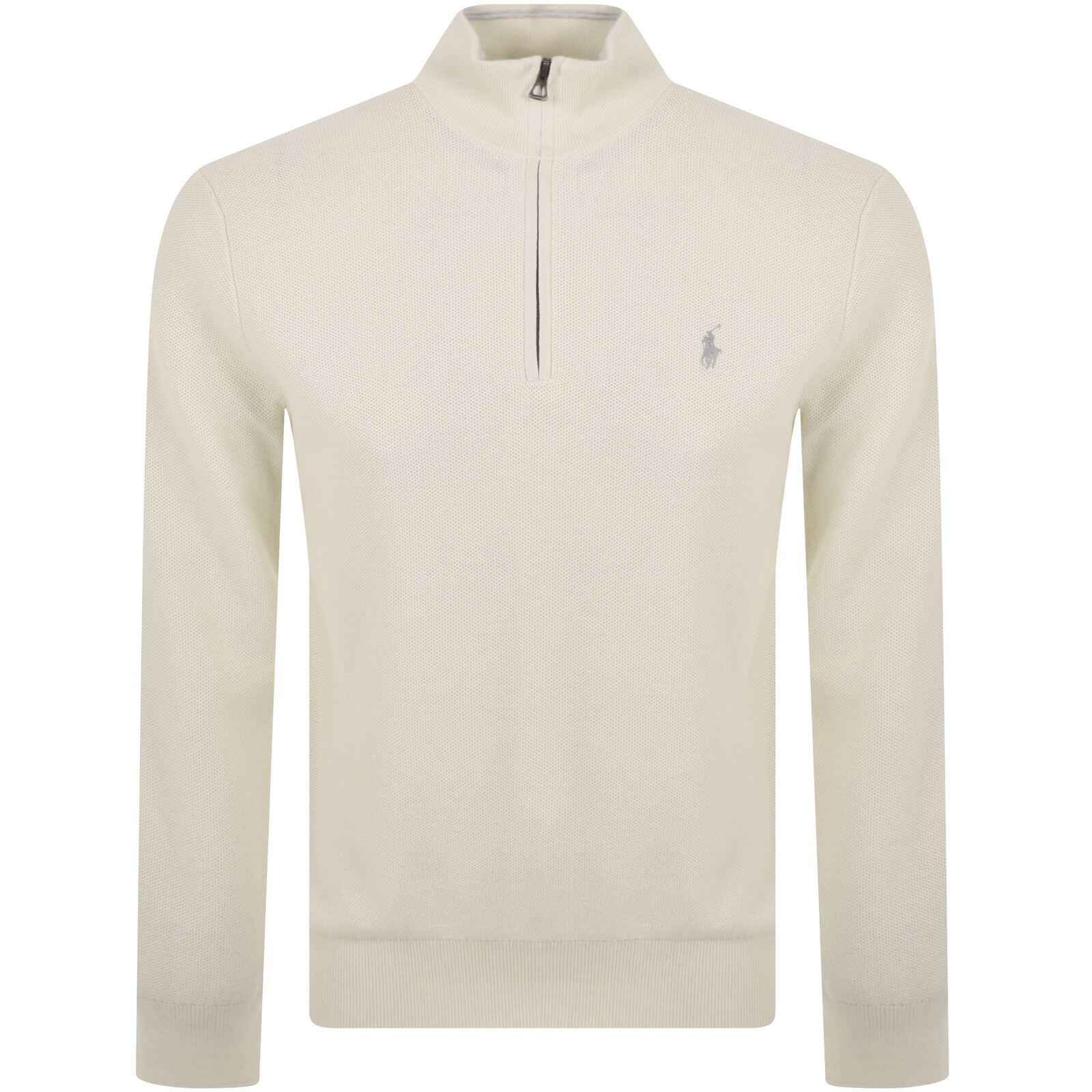 Shop Ralph Lauren Half Zip Knit Jumper White