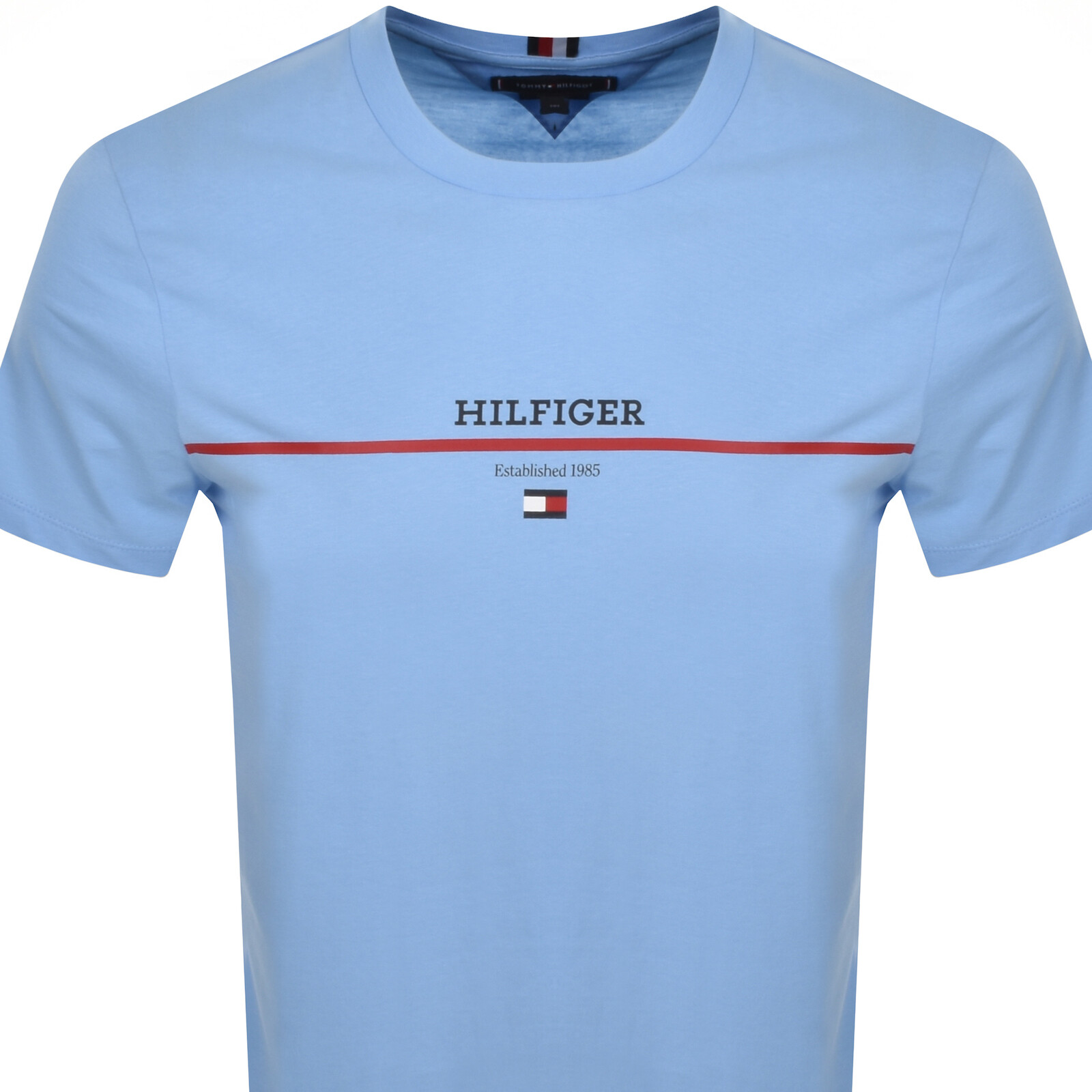 Shop Tommy Hilfiger Logo T Shirt Blue