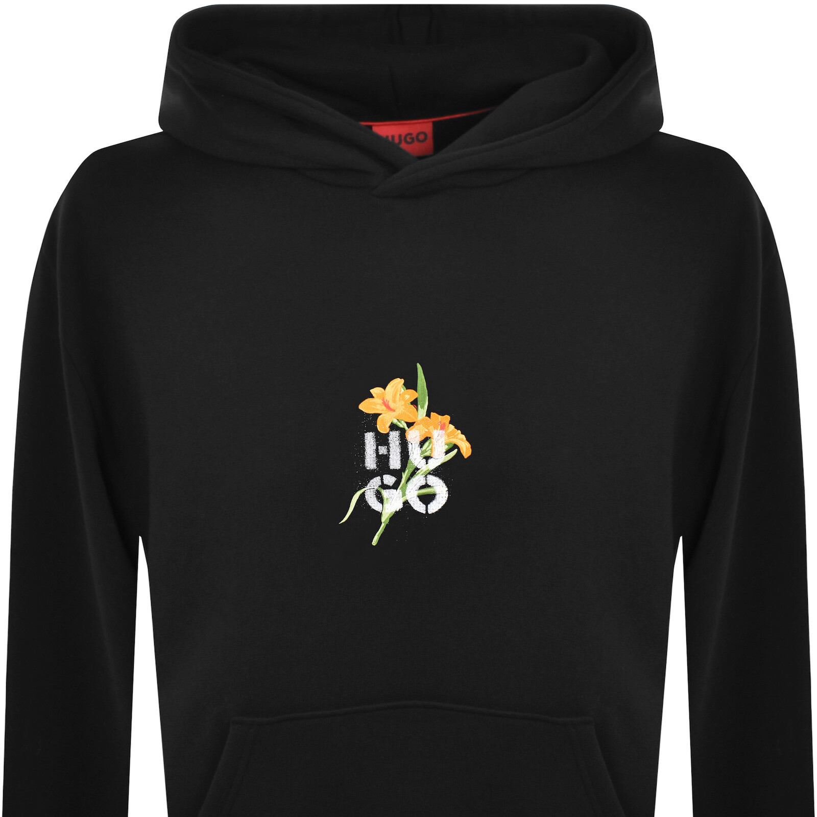 Shop Hugo Diblossomy Hoodie Black