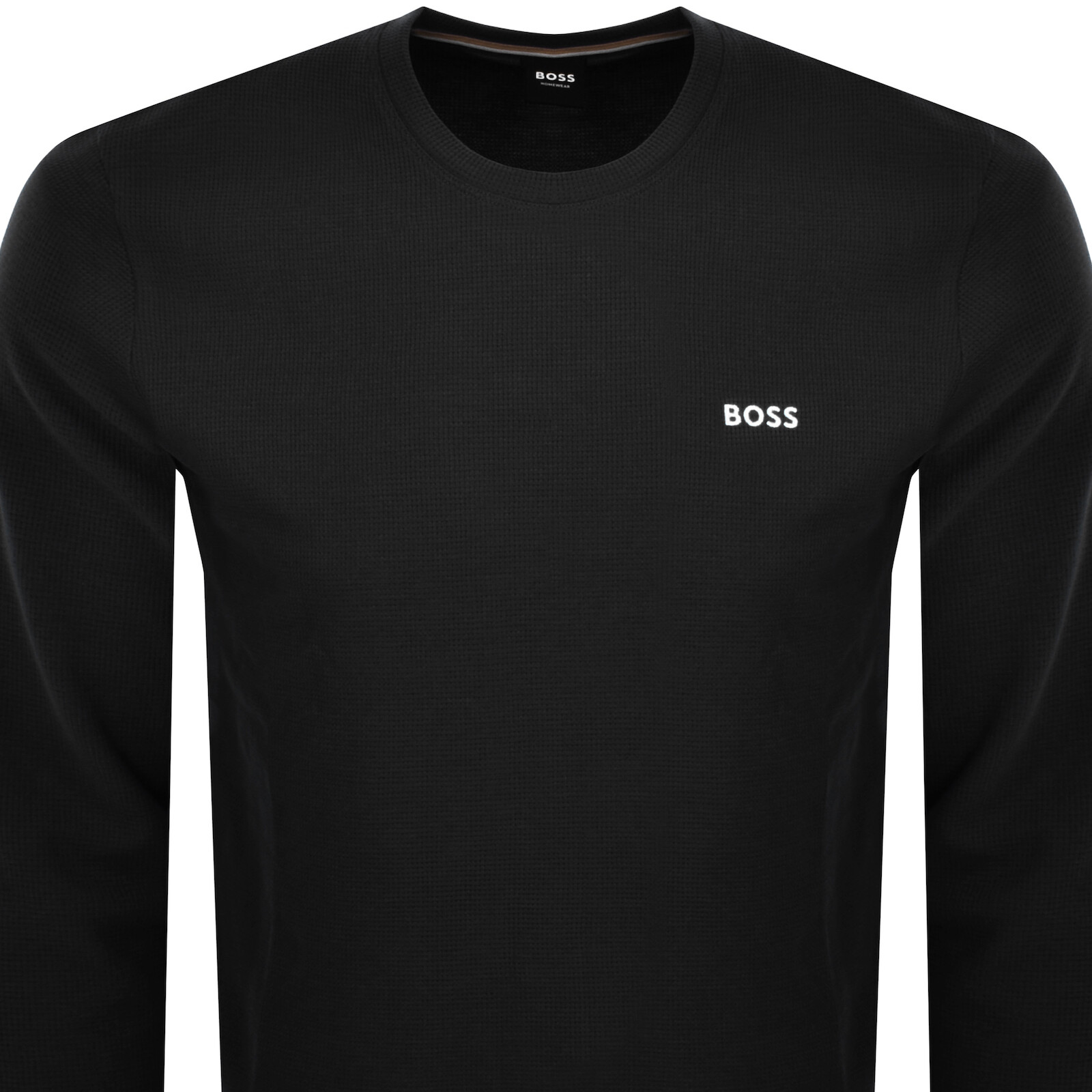 Shop Boss Business Boss Long Sleeve Waffle T Shirt Black