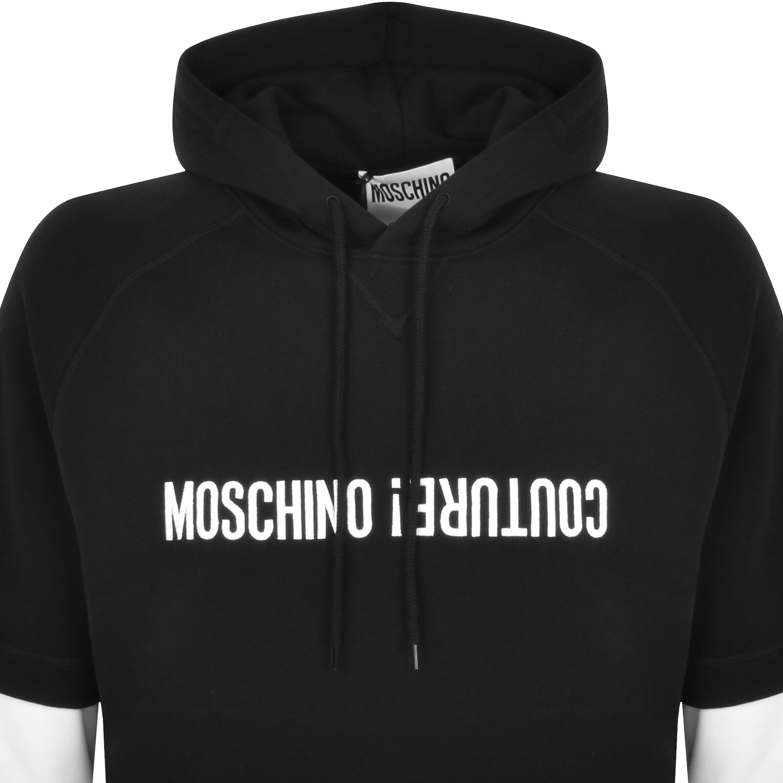 Moschino Logo Hooded Sweatshirt In Black