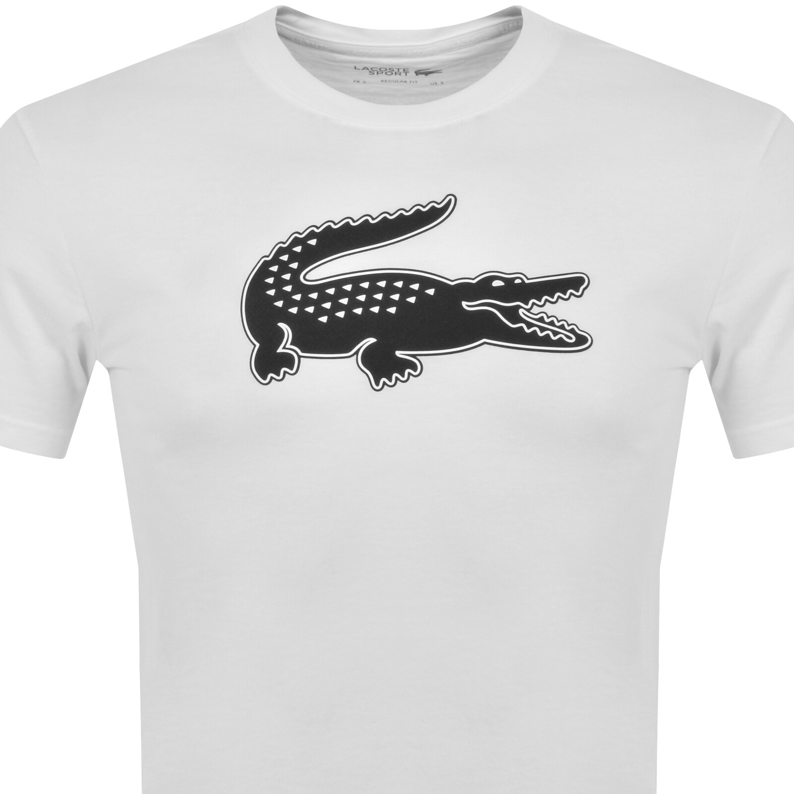 Shop Lacoste Sport Crew Neck T Shirt White