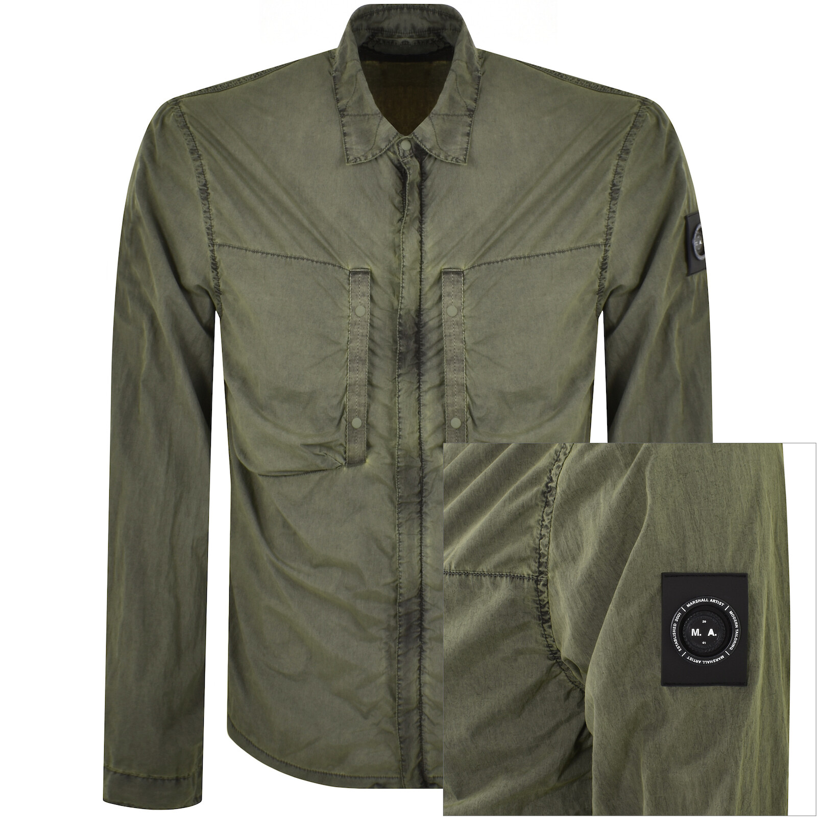 Shop Marshall Artist Terra Overshirt Khaki