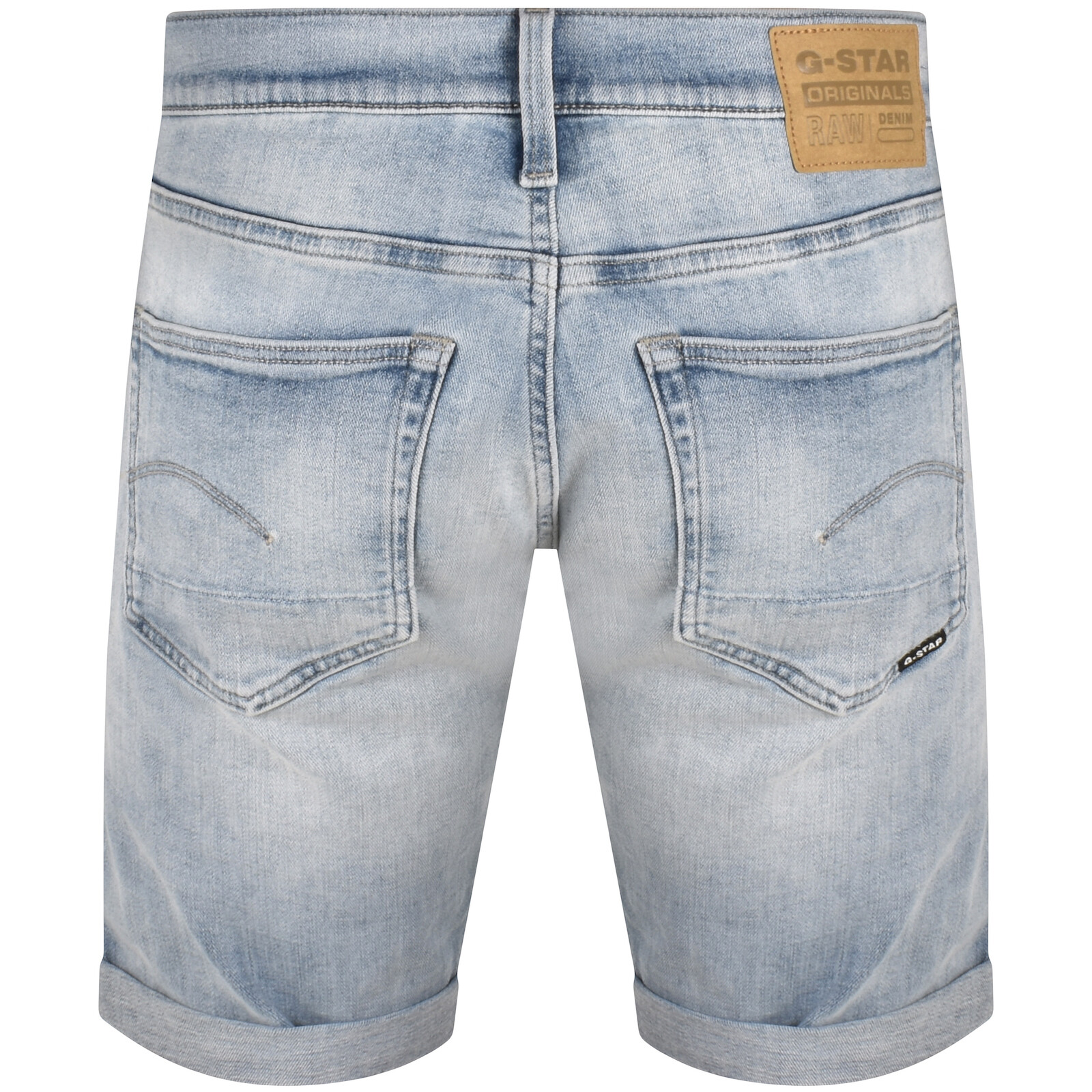 G-STAR G STAR RAW 3301 SLIM SHORTS LIGHT WASH BLUE 