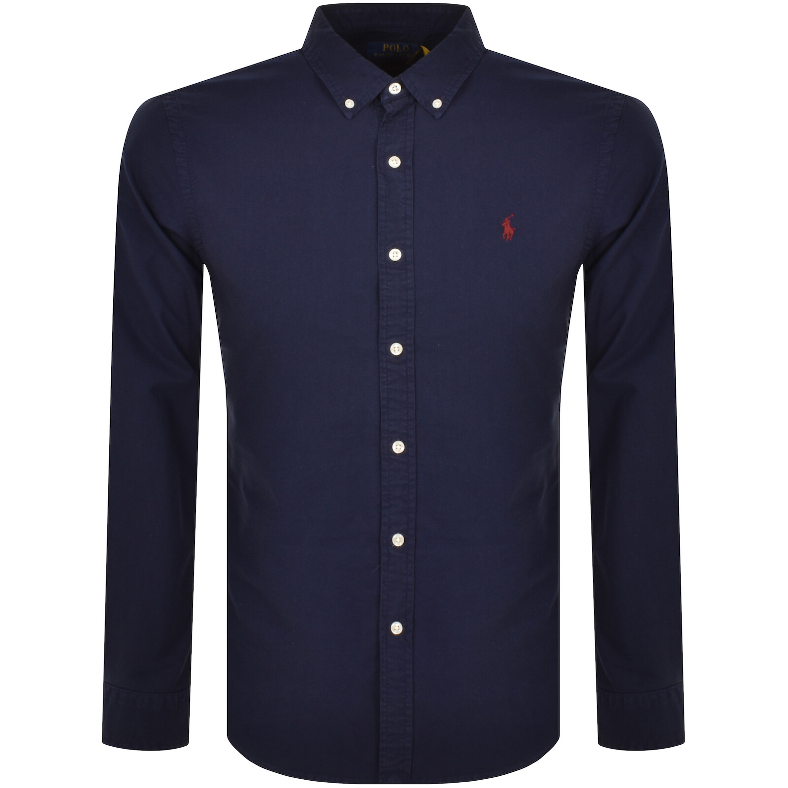 Shop Ralph Lauren Slim Fit Oxford Sport Shirt Navy