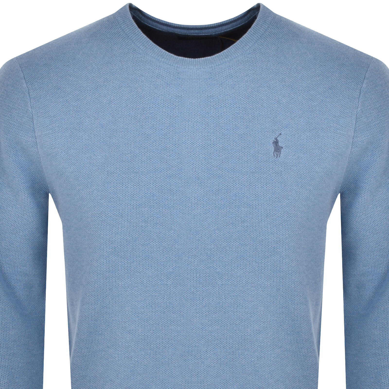 Shop Ralph Lauren Crew Neck Knit Jumper Blue