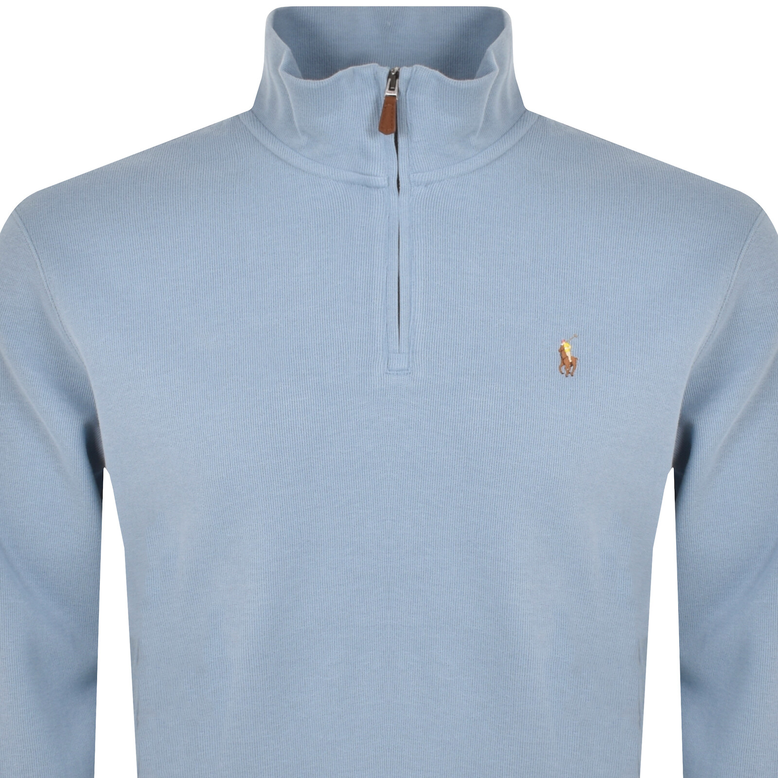 Shop Ralph Lauren Quarter Zip Sweatshirt Blue