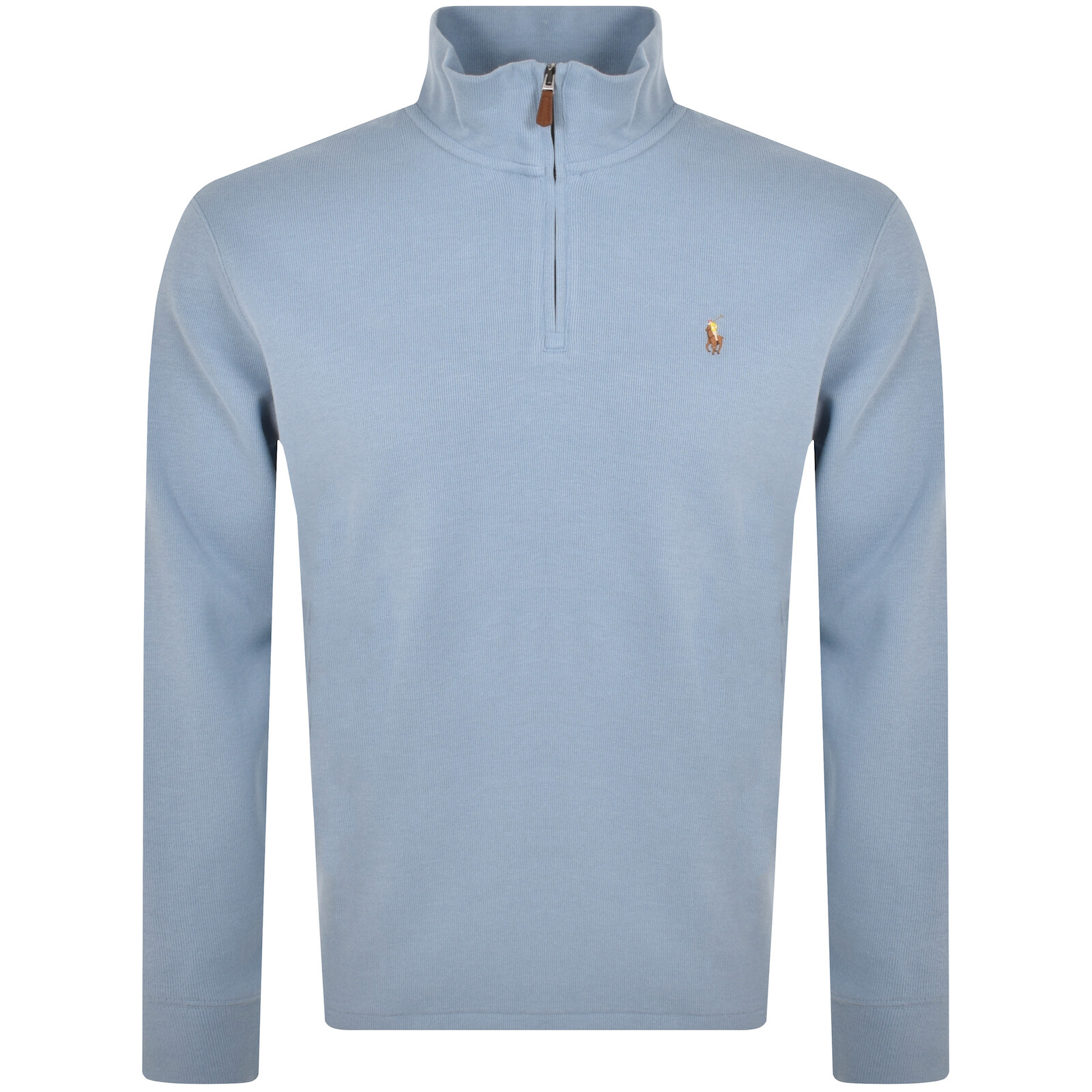 Shop Ralph Lauren Quarter Zip Sweatshirt Blue