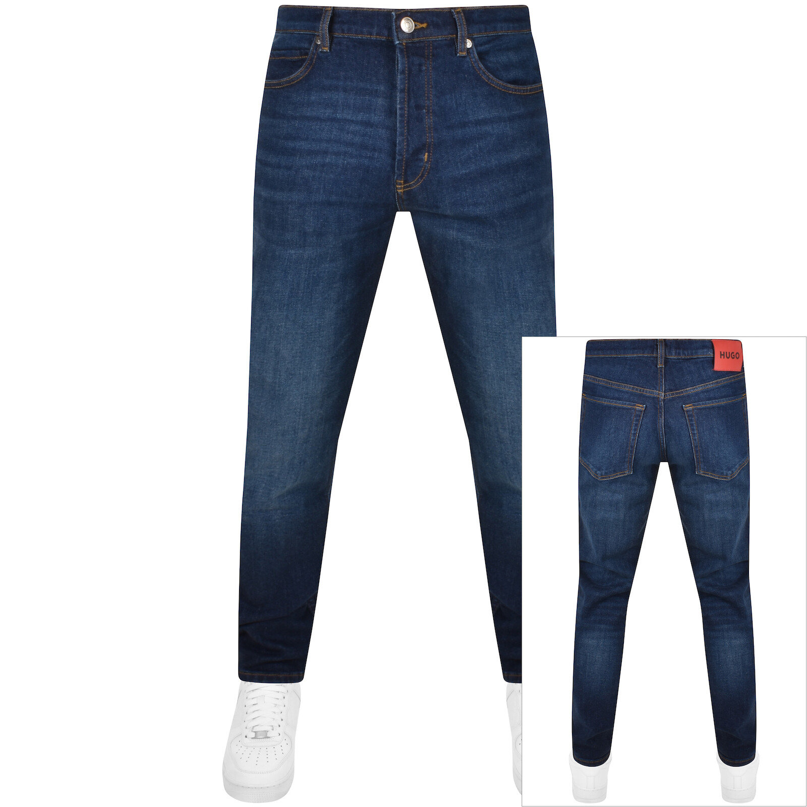 Shop Hugo 634 Tapered Fit Jeans Dark Wash Blue