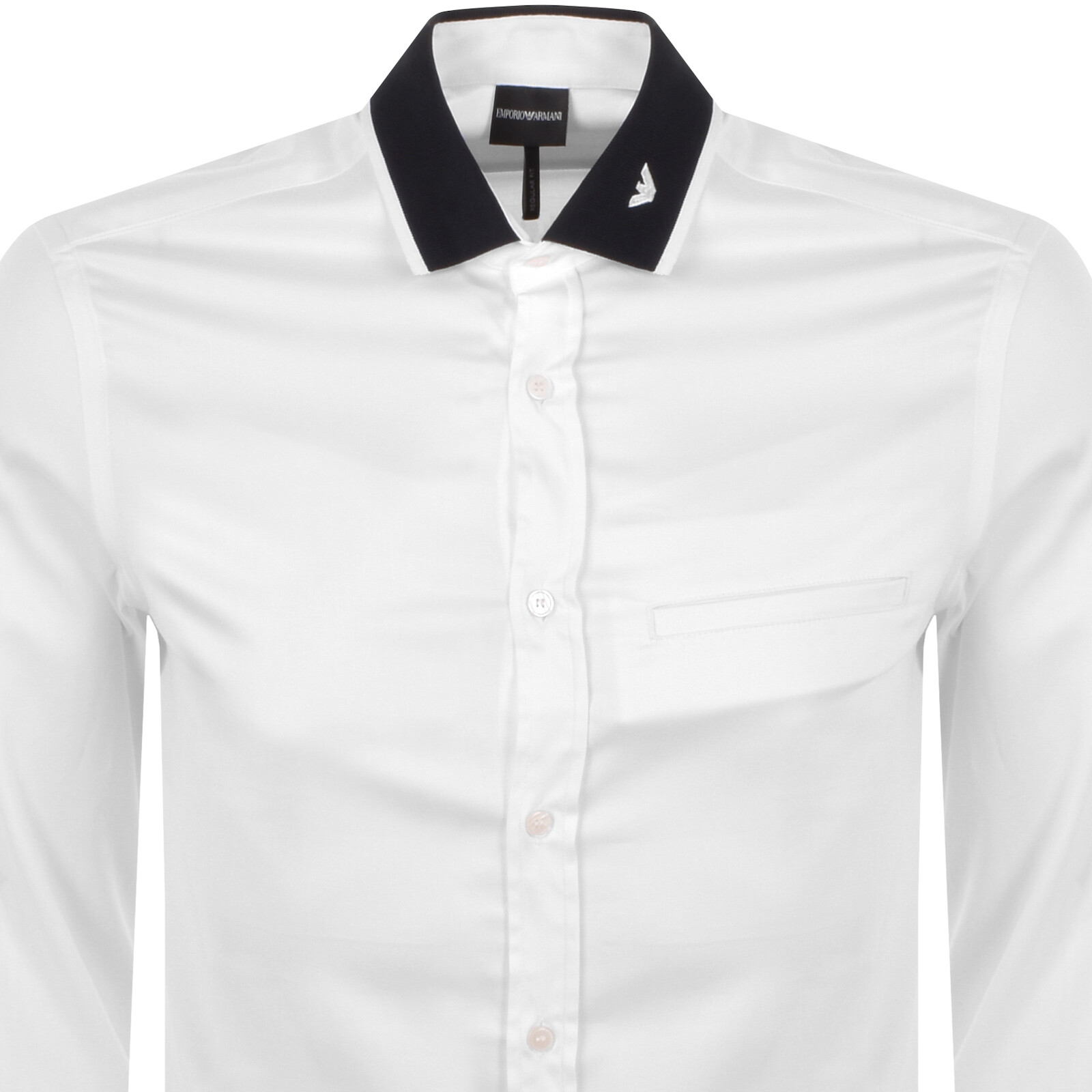 Shop Armani Collezioni Emporio Armani Long Sleeve Shirt White