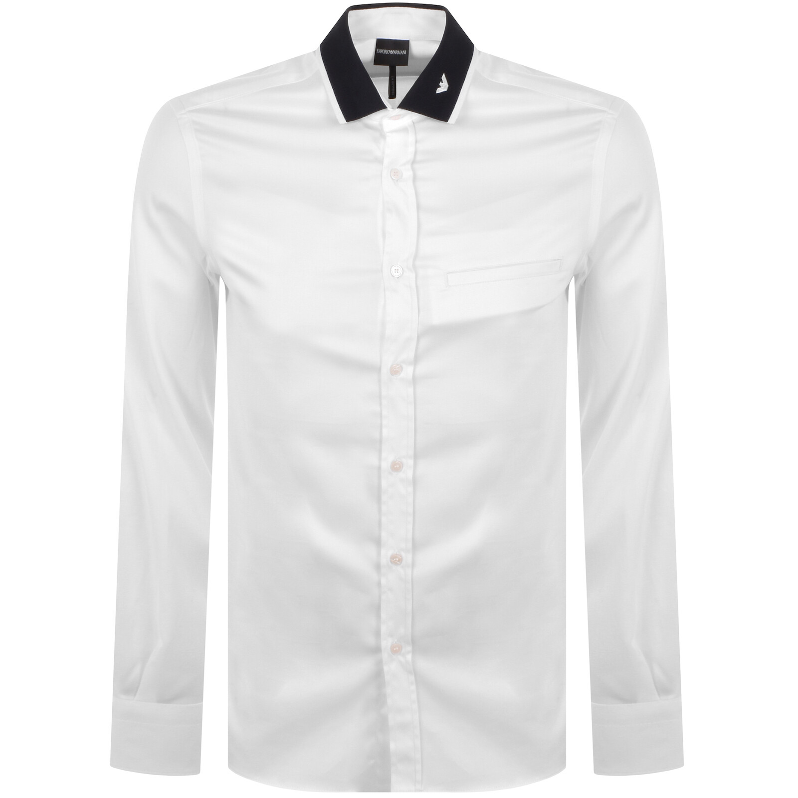 Shop Armani Collezioni Emporio Armani Long Sleeve Shirt White